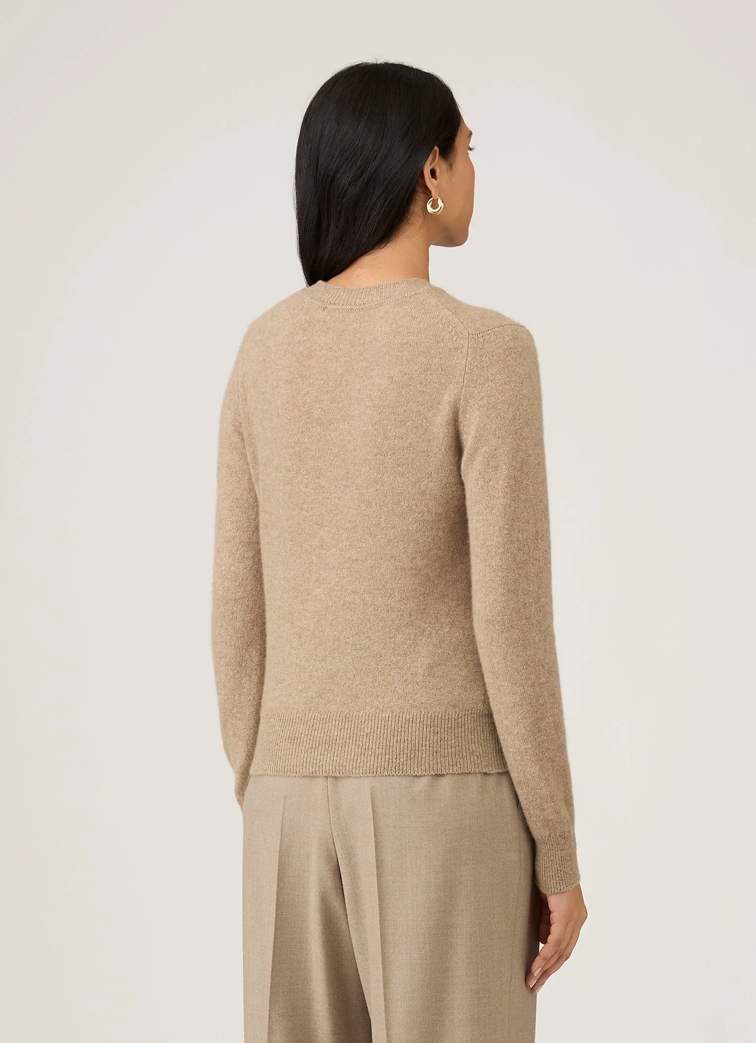 Women's Cashmere Jumper in Mink sold by Sunspel product image thumbnail 3