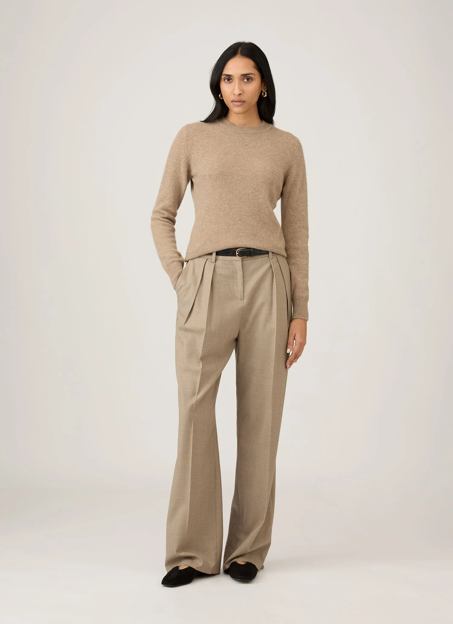 Women's Cashmere Jumper in Mink sold by Sunspel product image thumbnail 2