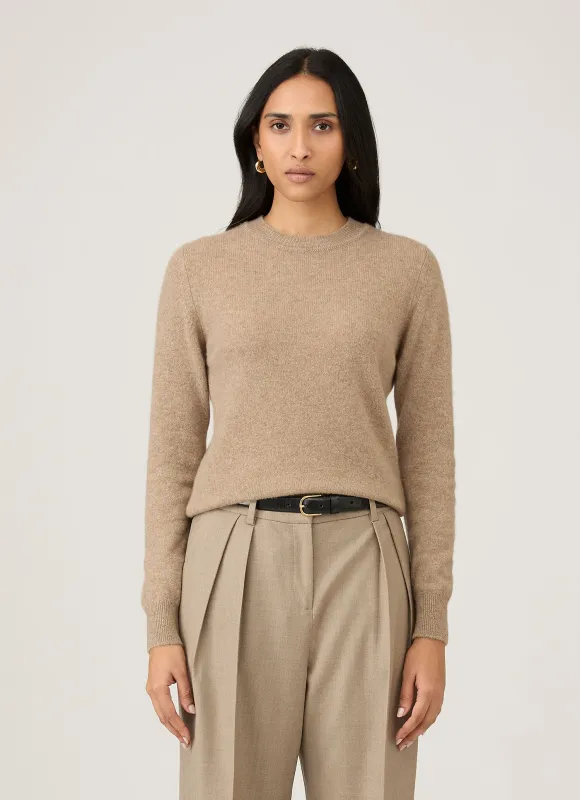 Women's Cashmere Jumper in Mink sold by Sunspel