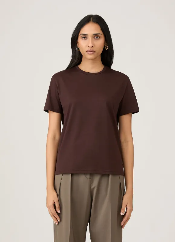 Women's Boy Fit T-shirt in Truffle sold by Sunspel