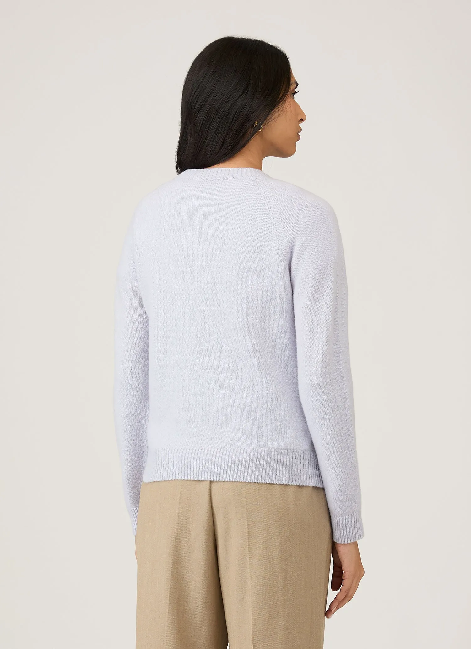 Women's Lambswool Crew Neck Jumper in Ice Blue sold by Sunspel product image thumbnail 3