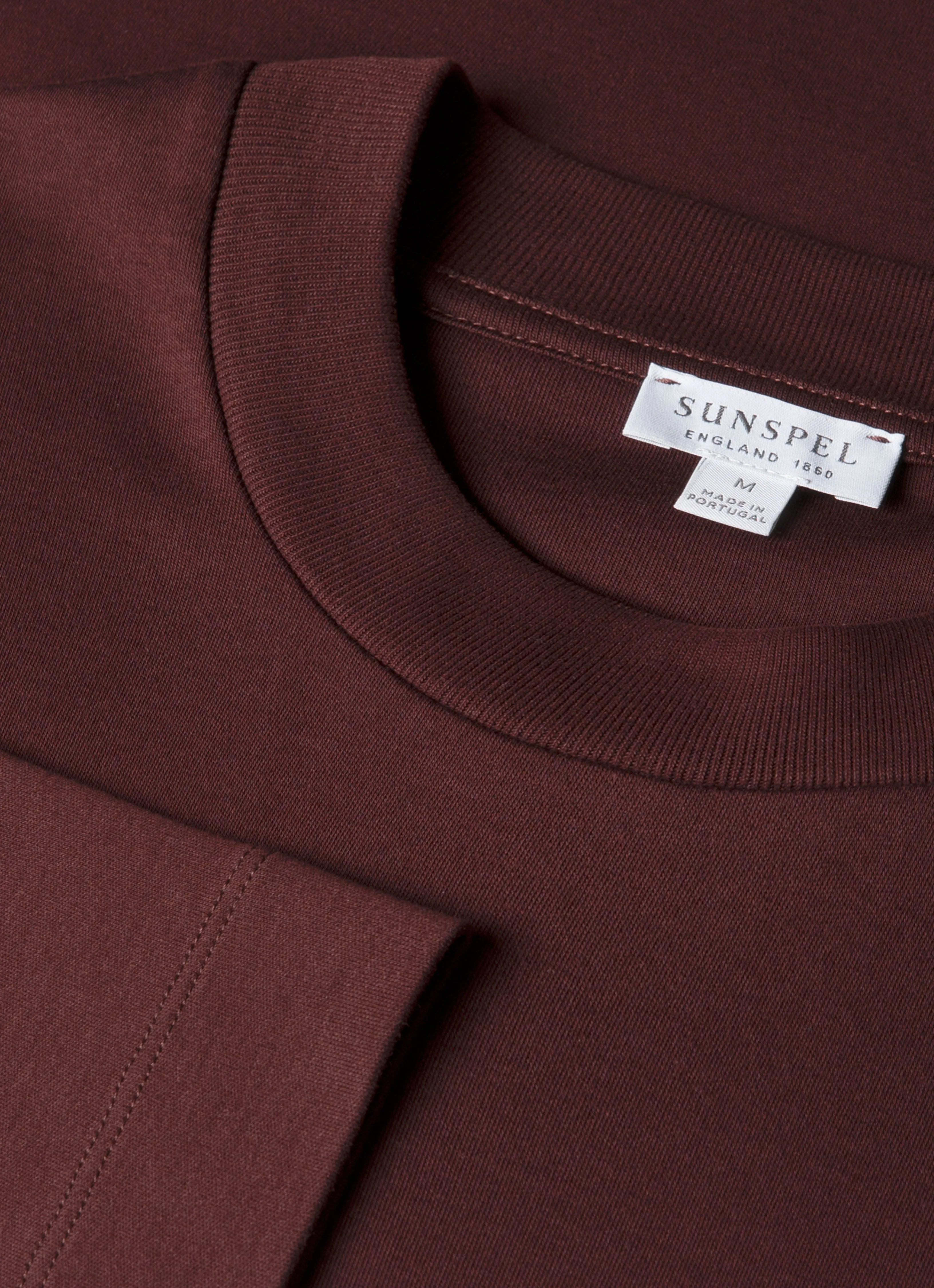 Men's Long Sleeve Heavyweight T-shirt in Bakelite sold by Sunspel product image thumbnail 4