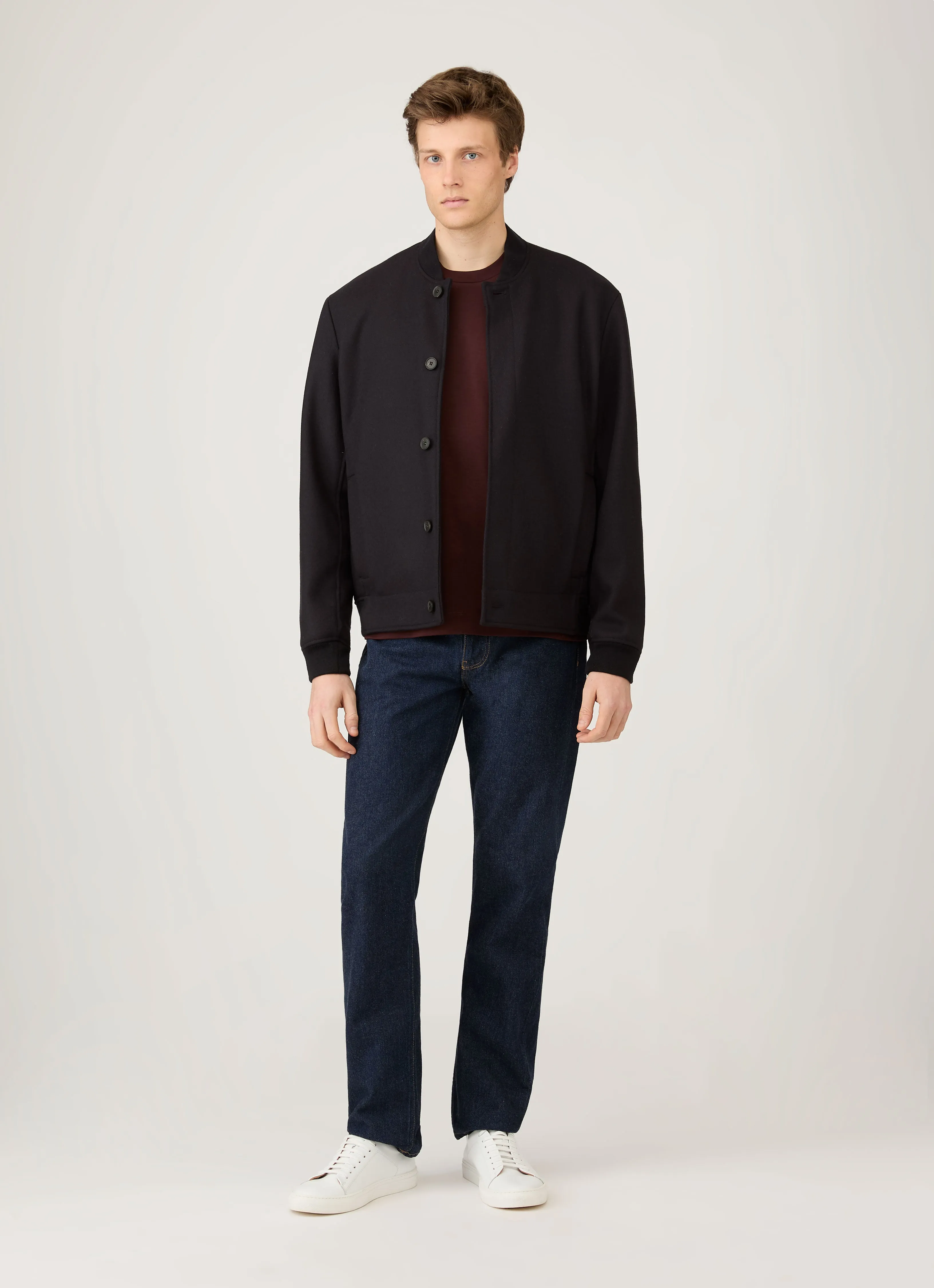 Men's Long Sleeve Heavyweight T-shirt in Bakelite sold by Sunspel product image thumbnail 3