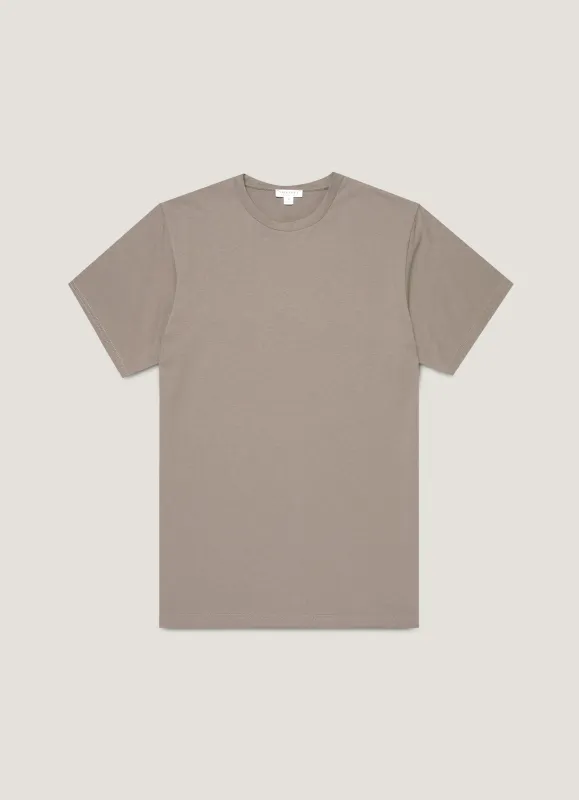 Men's Riviera Midweight T-shirt in Iron Grey sold by Sunspel