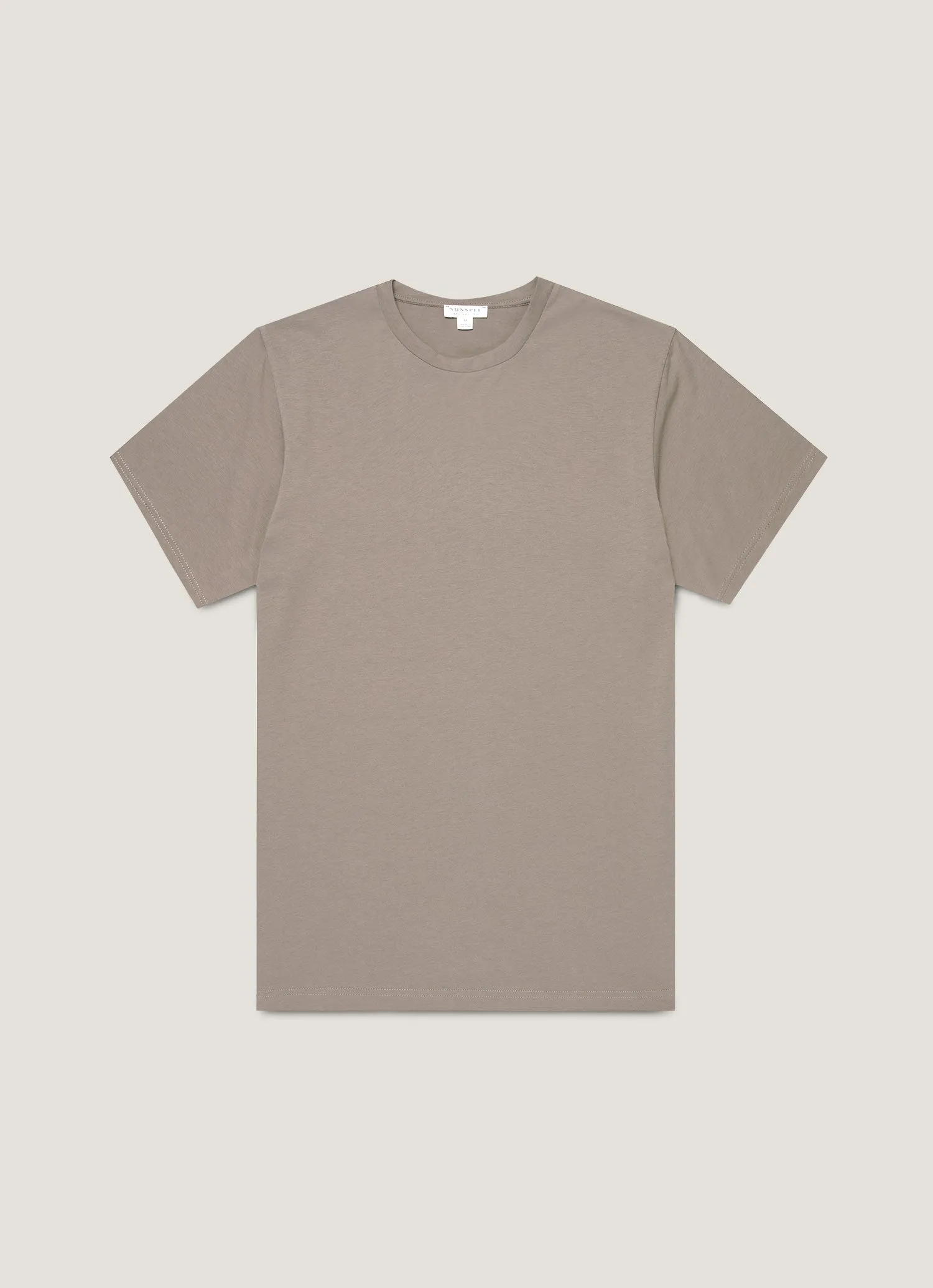 Men's Riviera Midweight T-shirt in Iron Grey sold by Sunspel