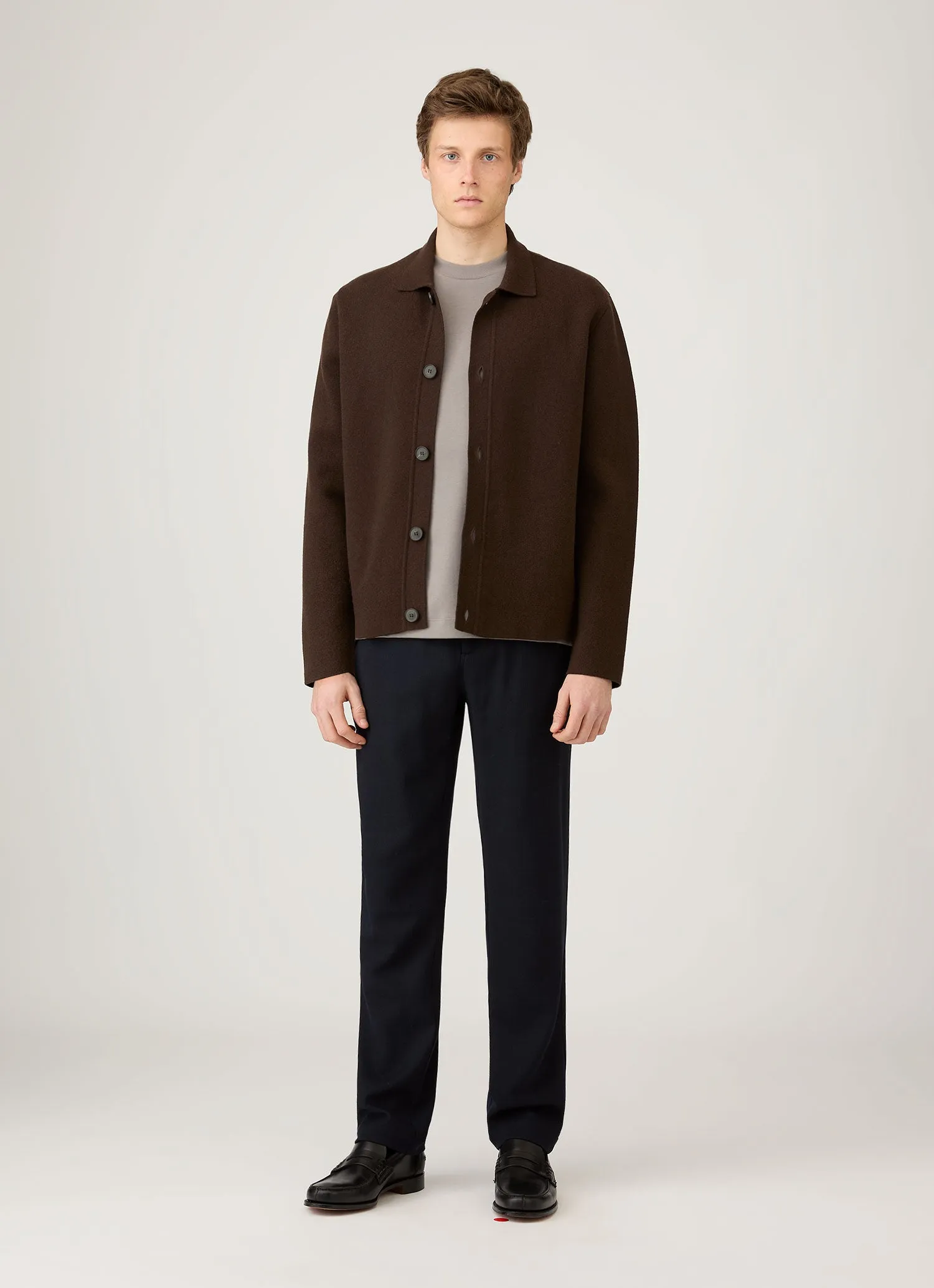 Men's Long Sleeve Heavyweight T-shirt in Iron Grey sold by Sunspel product image thumbnail 3