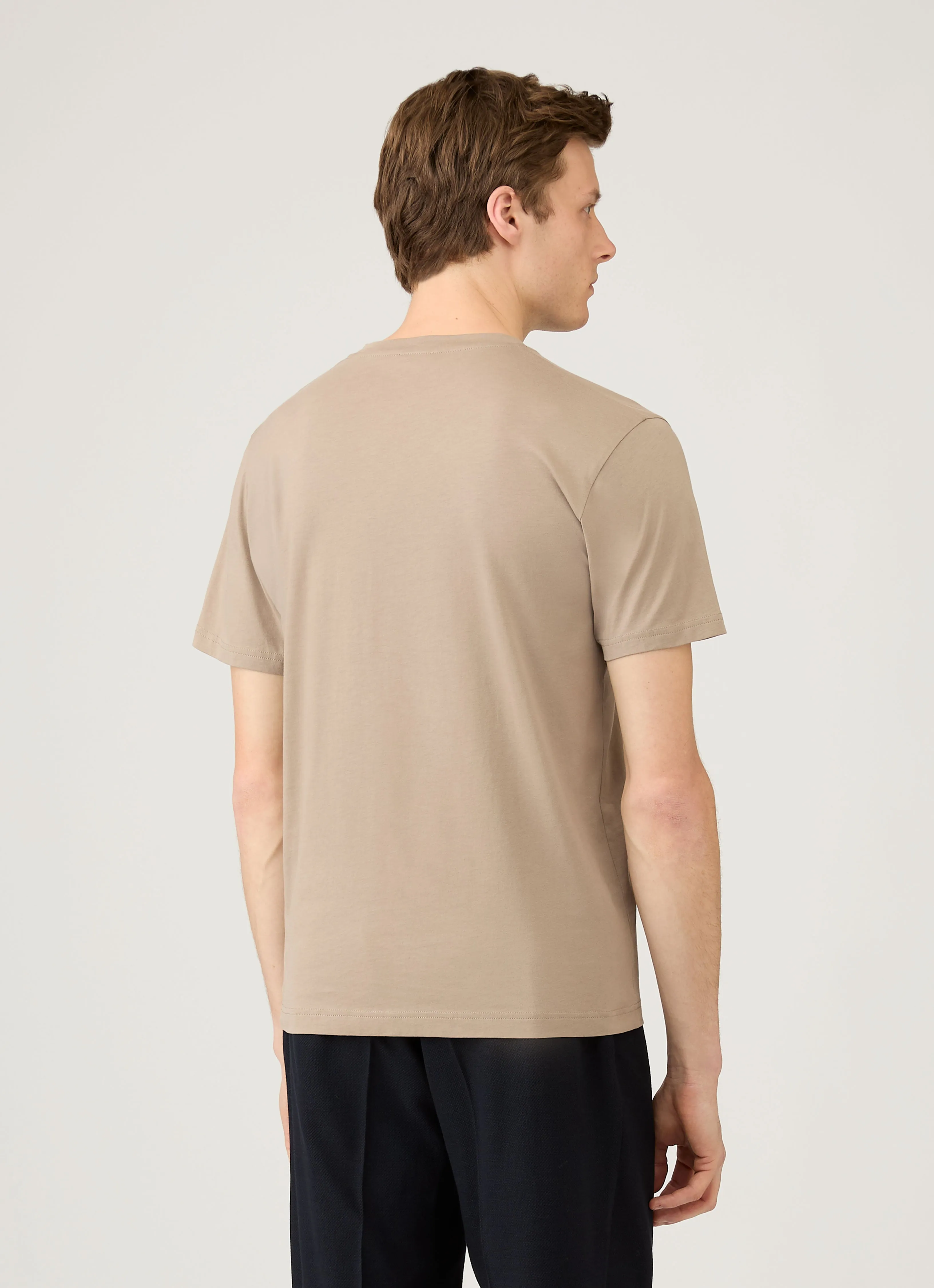 Men's Riviera Midweight T-shirt in Mink sold by Sunspel product image thumbnail 5