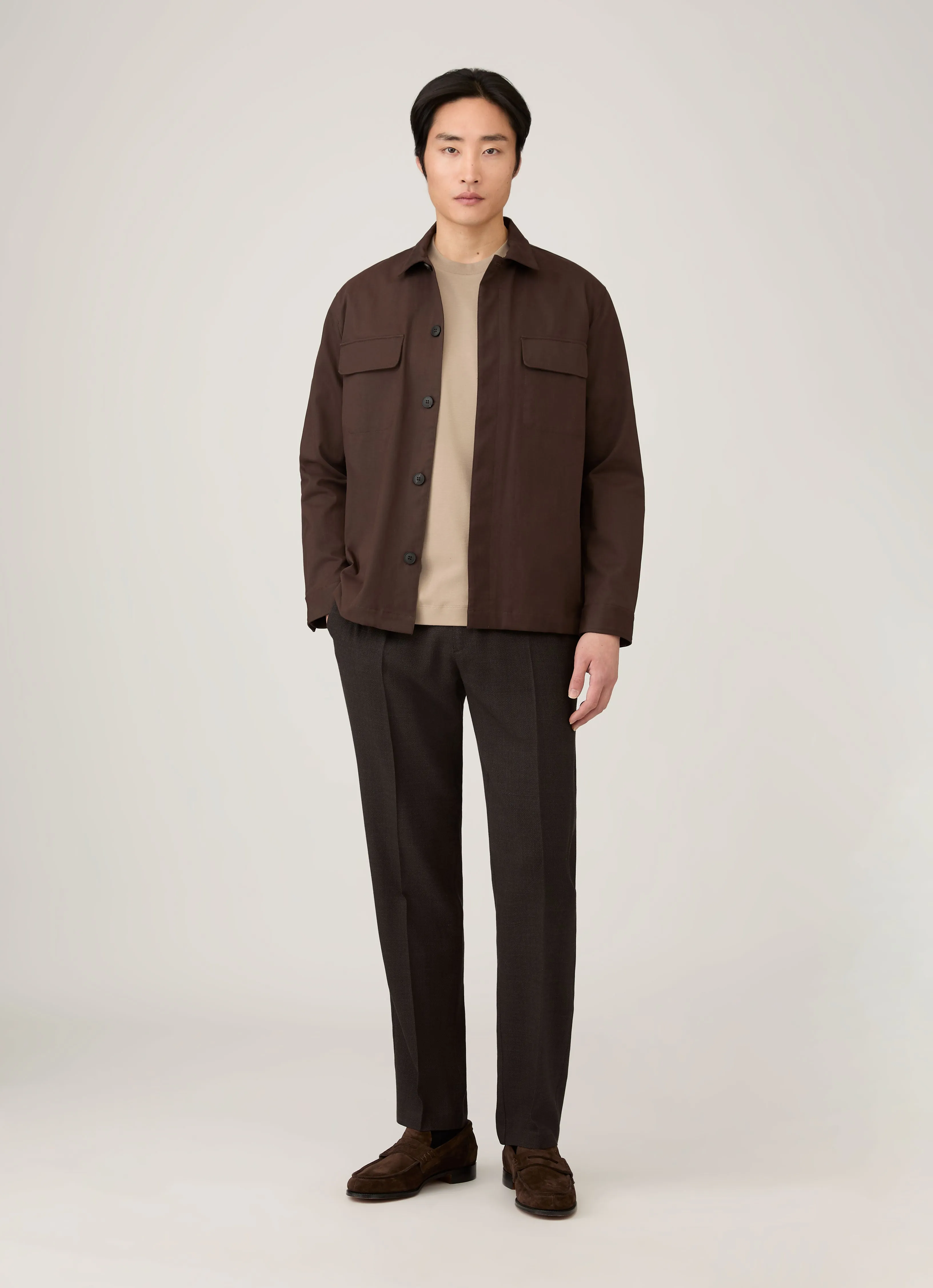 Men's Relaxed Fit Heavyweight T-shirt in Mink sold by Sunspel product image thumbnail 3