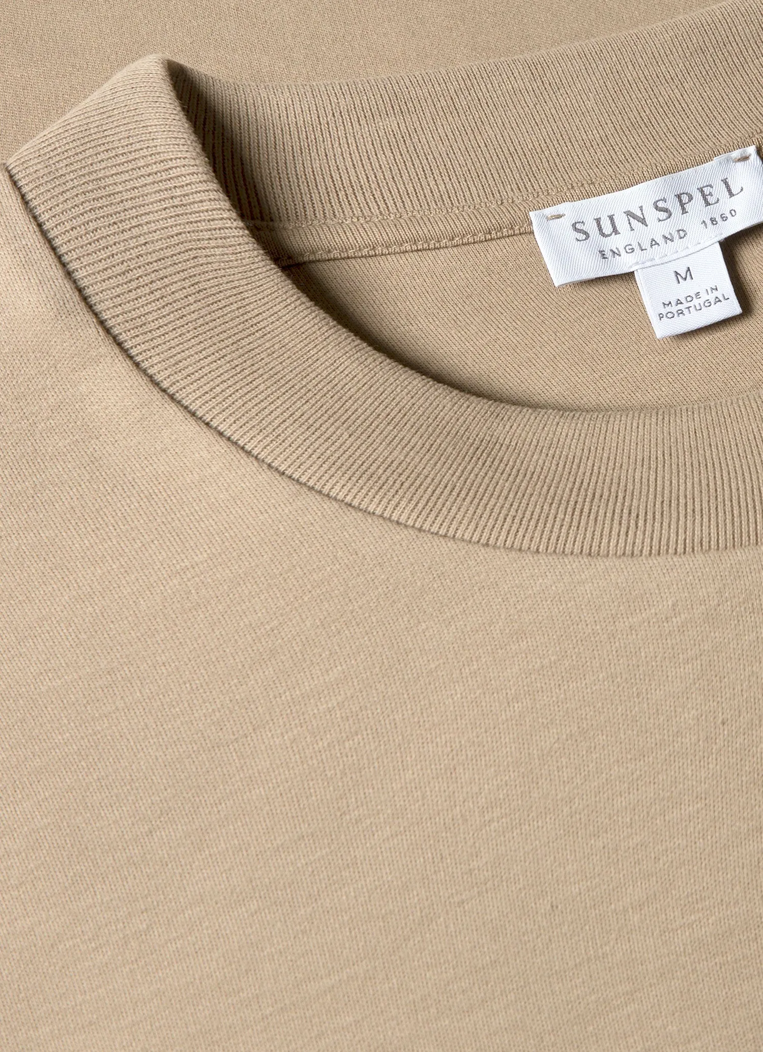 Men's Relaxed Fit Heavyweight T-shirt in Mink sold by Sunspel product image thumbnail 4