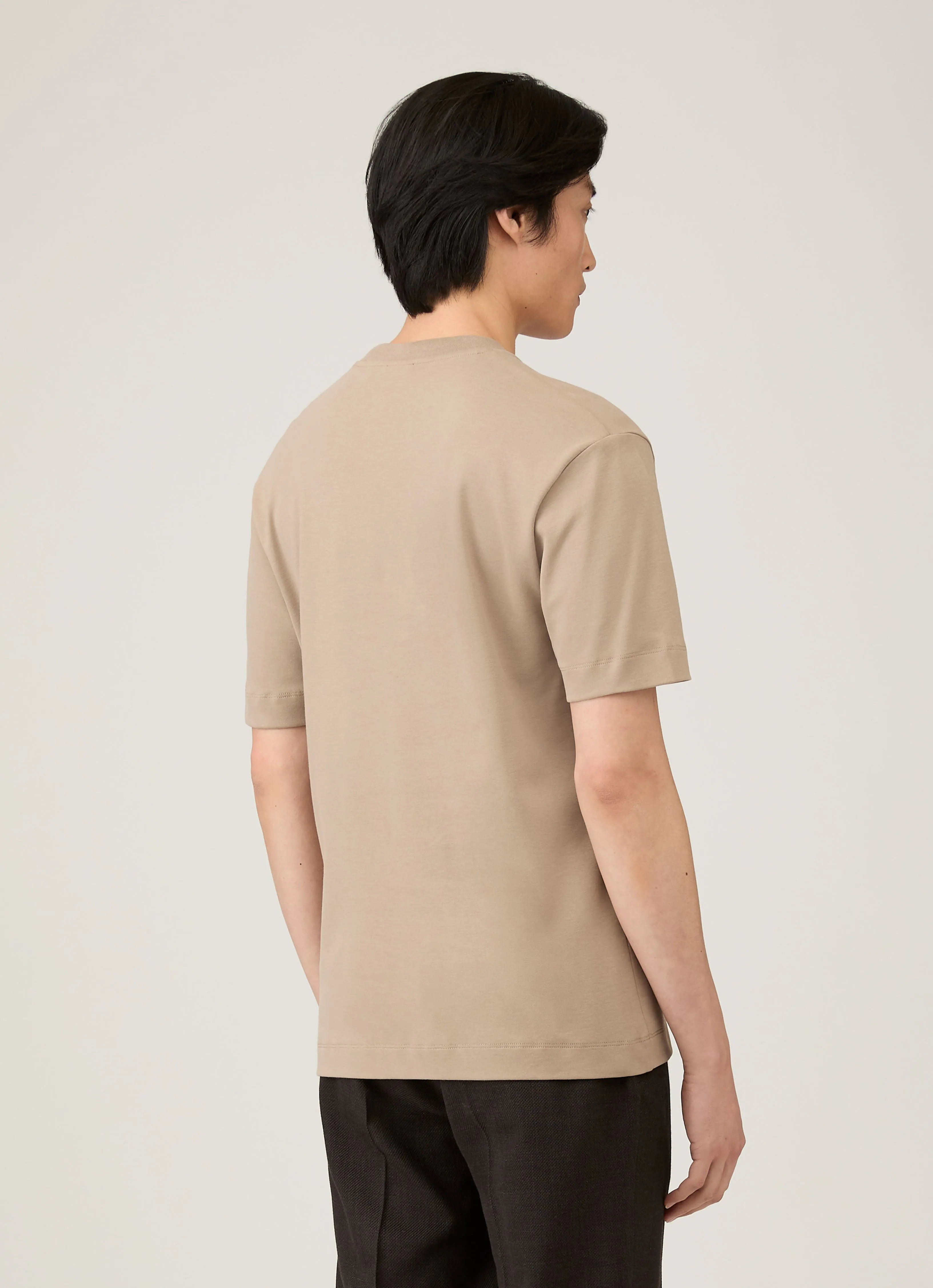 Men's Relaxed Fit Heavyweight T-shirt in Mink sold by Sunspel product image thumbnail 5