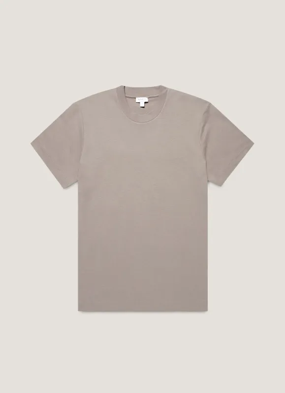 Men's Relaxed Fit Heavyweight T-shirt in Iron Grey sold by Sunspel