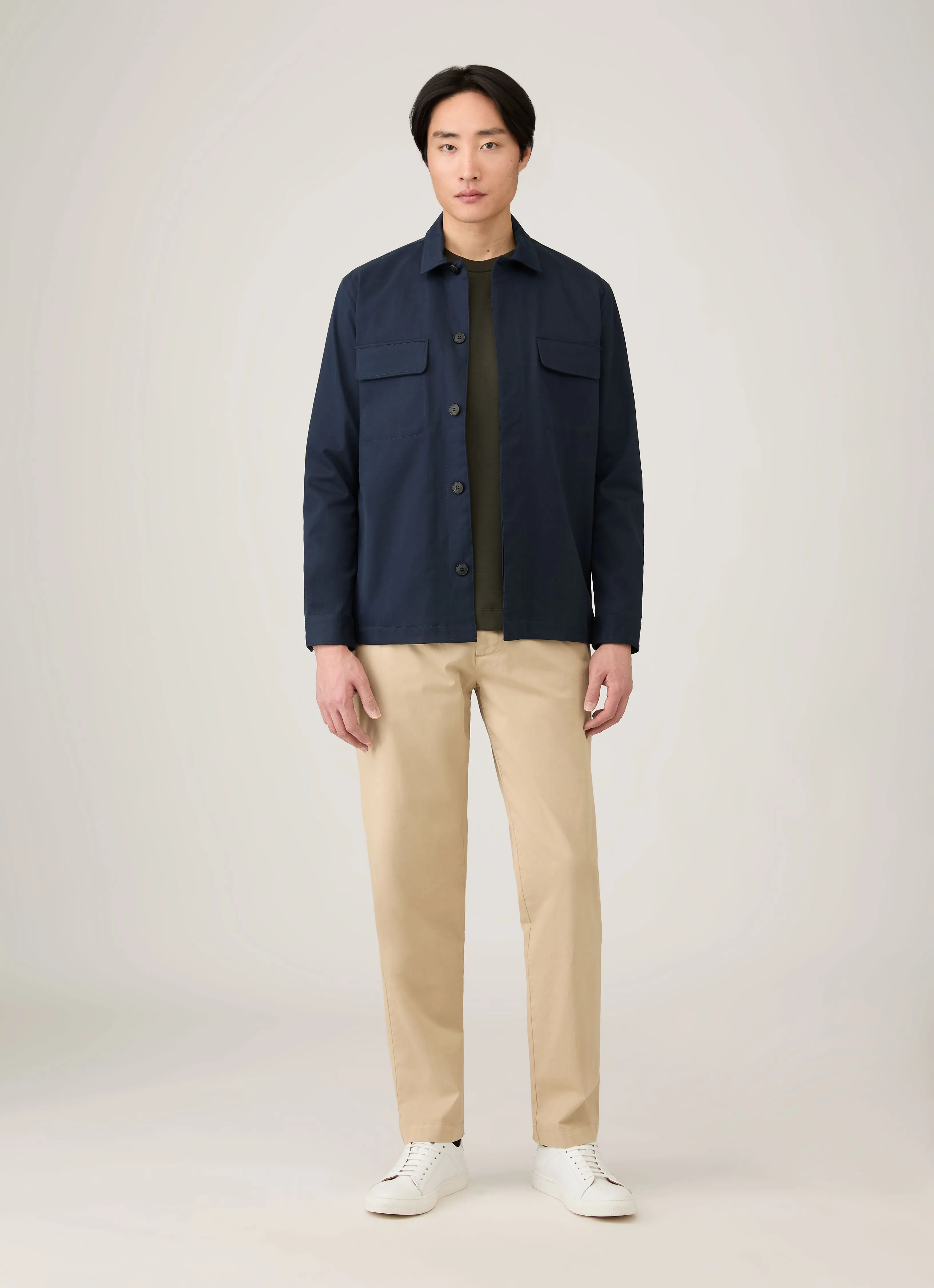 Men's Long Sleeve Heavyweight T-shirt in Dark Green sold by Sunspel product image thumbnail 3