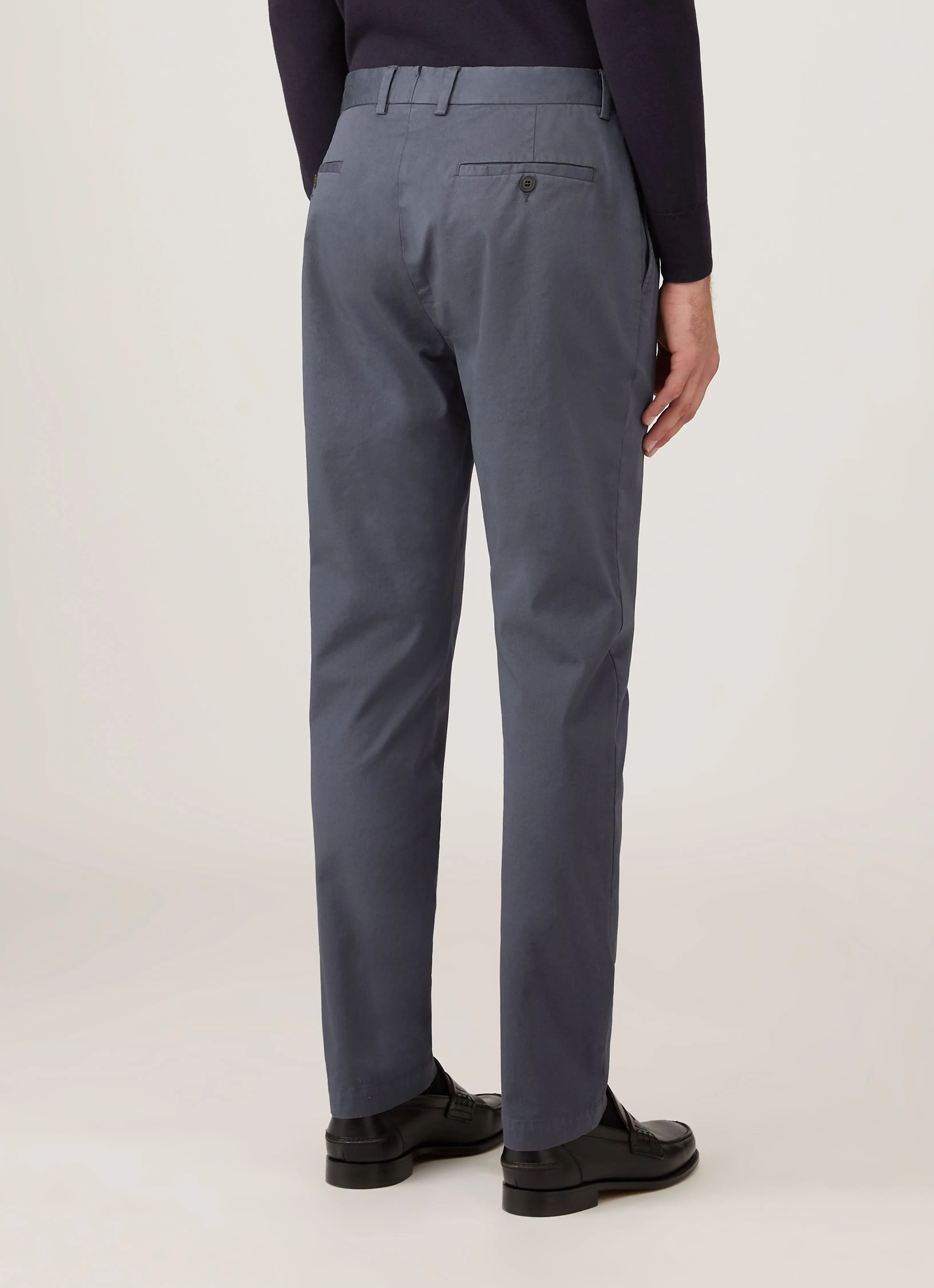 Men's Slim Fit Chino in Slate Blue sold by Sunspel product image thumbnail 5