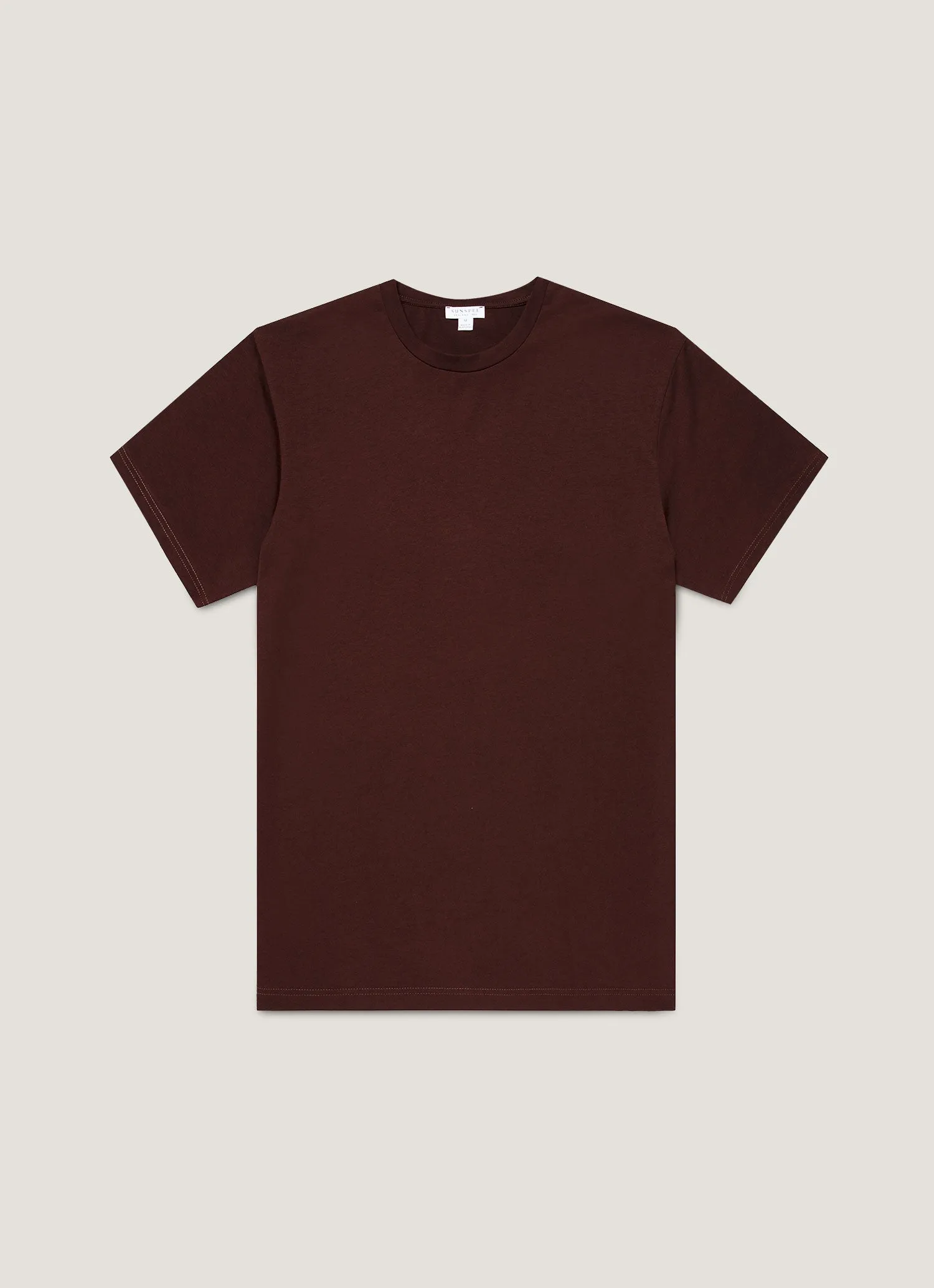 Men's Riviera Midweight T-shirt in Bakelite sold by Sunspel