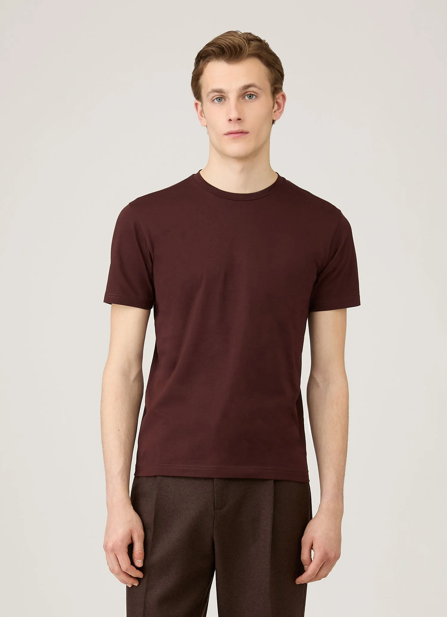Men's Riviera Midweight T-shirt in Bakelite sold by Sunspel product image thumbnail 2
