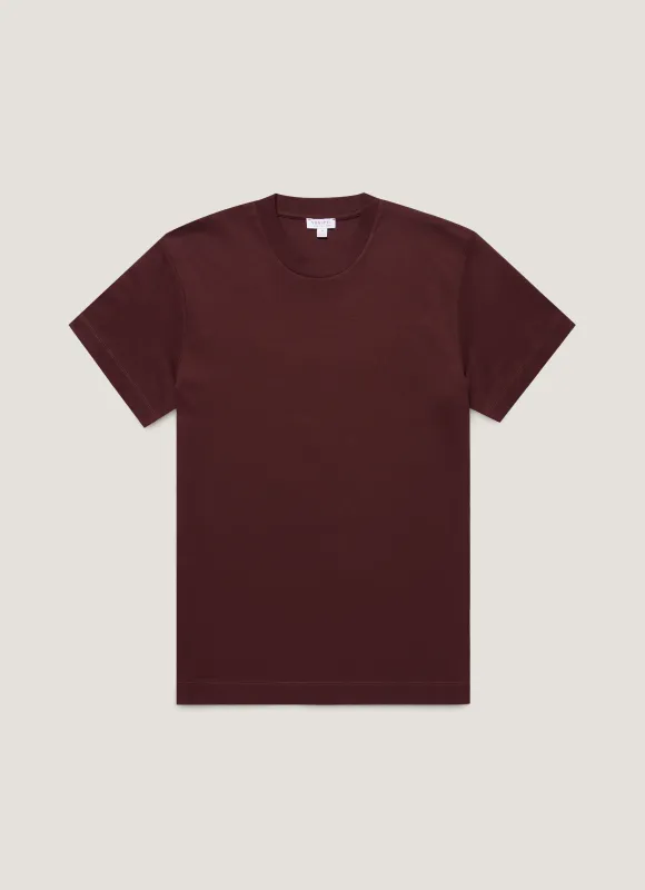 Men's Relaxed Fit Heavyweight T-shirt in Bakelite sold by Sunspel