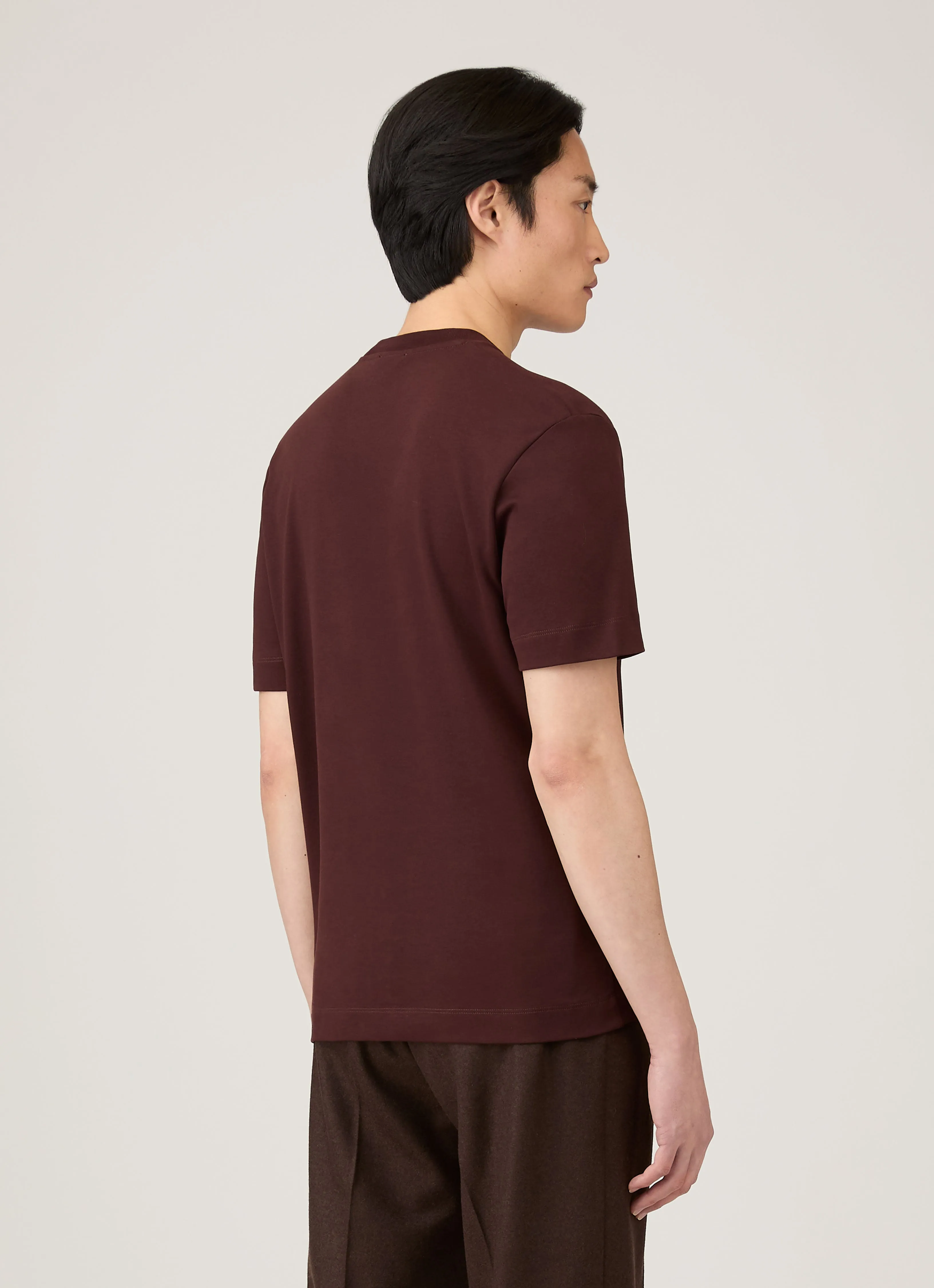 Men's Relaxed Fit Heavyweight T-shirt in Bakelite sold by Sunspel product image thumbnail 5