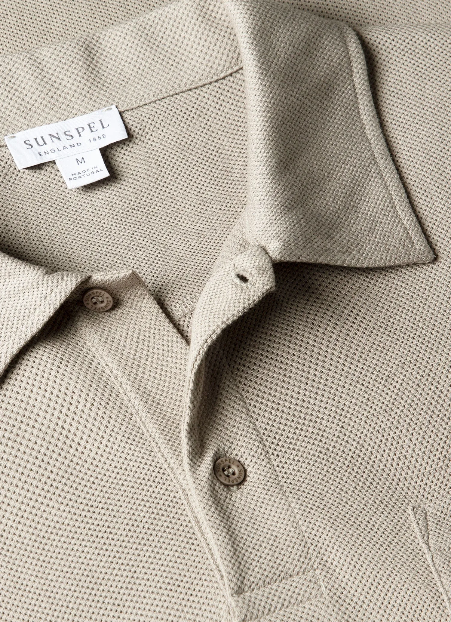 Men's Riviera Polo Shirt in Fog sold by Sunspel product image thumbnail 4