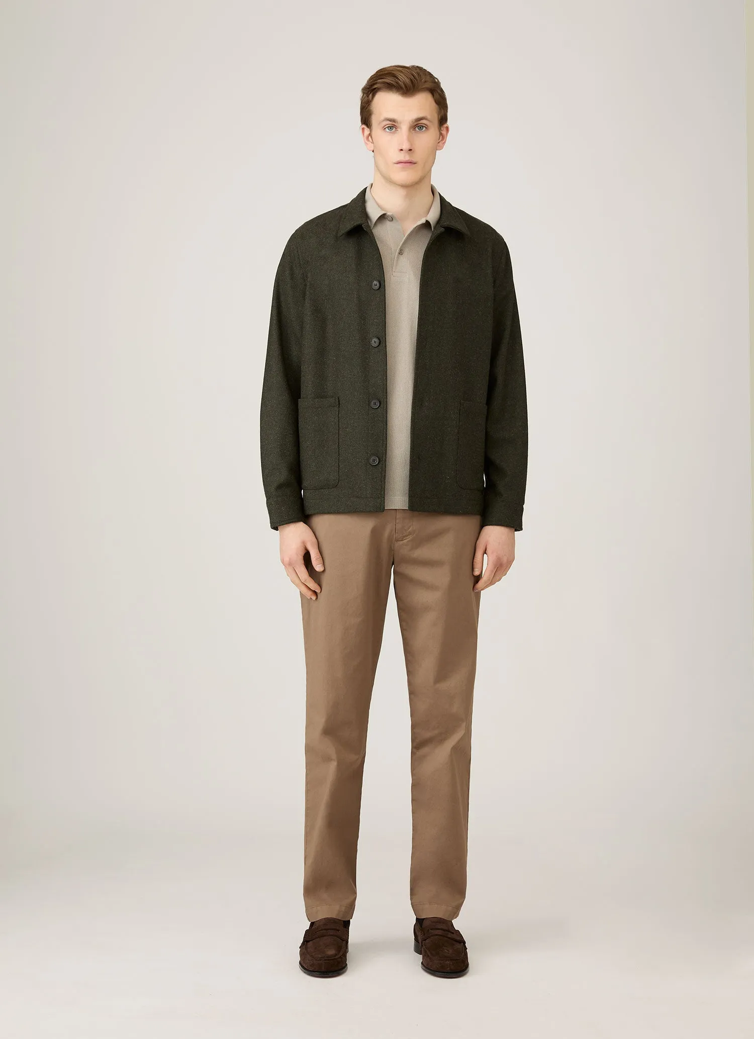 Men's Riviera Polo Shirt in Fog sold by Sunspel product image thumbnail 3