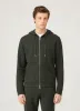 Men's Loopback Zip Hoodie in Dark Green sold by Sunspel