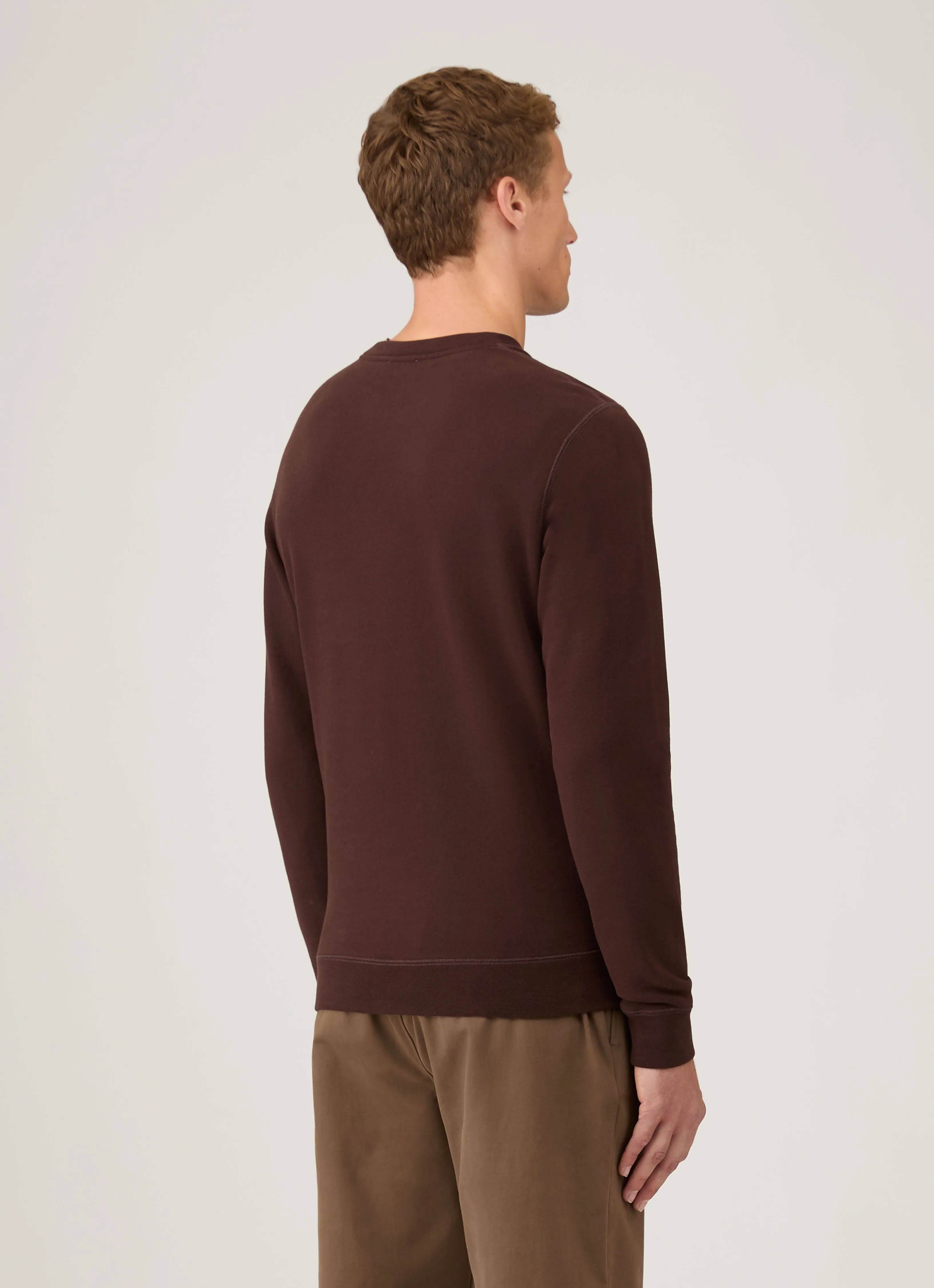 Men's Loopback Sweatshirt in Truffle sold by Sunspel product image thumbnail 5