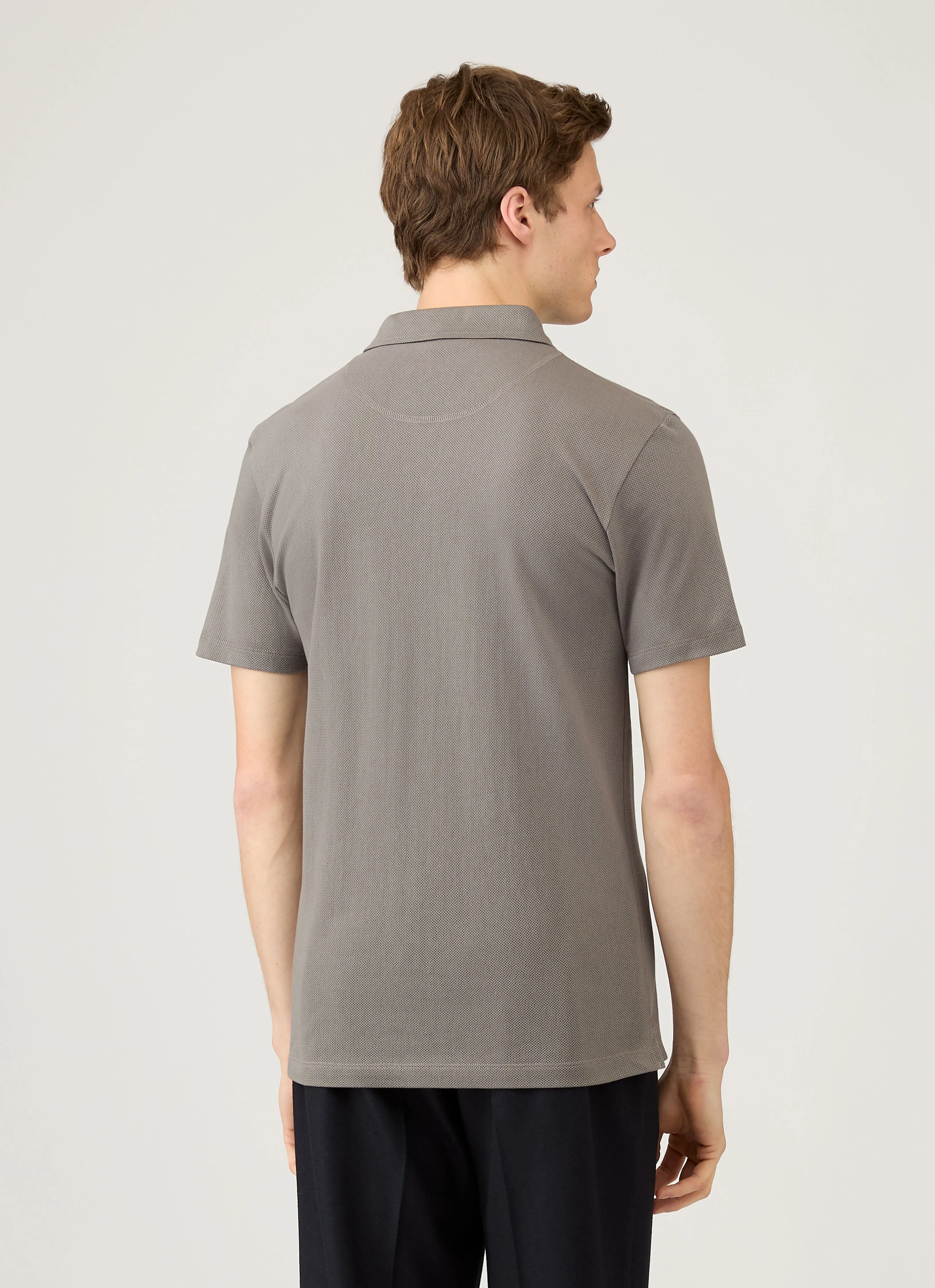 Men's Riviera Polo Shirt in Iron Grey sold by Sunspel product image thumbnail 5