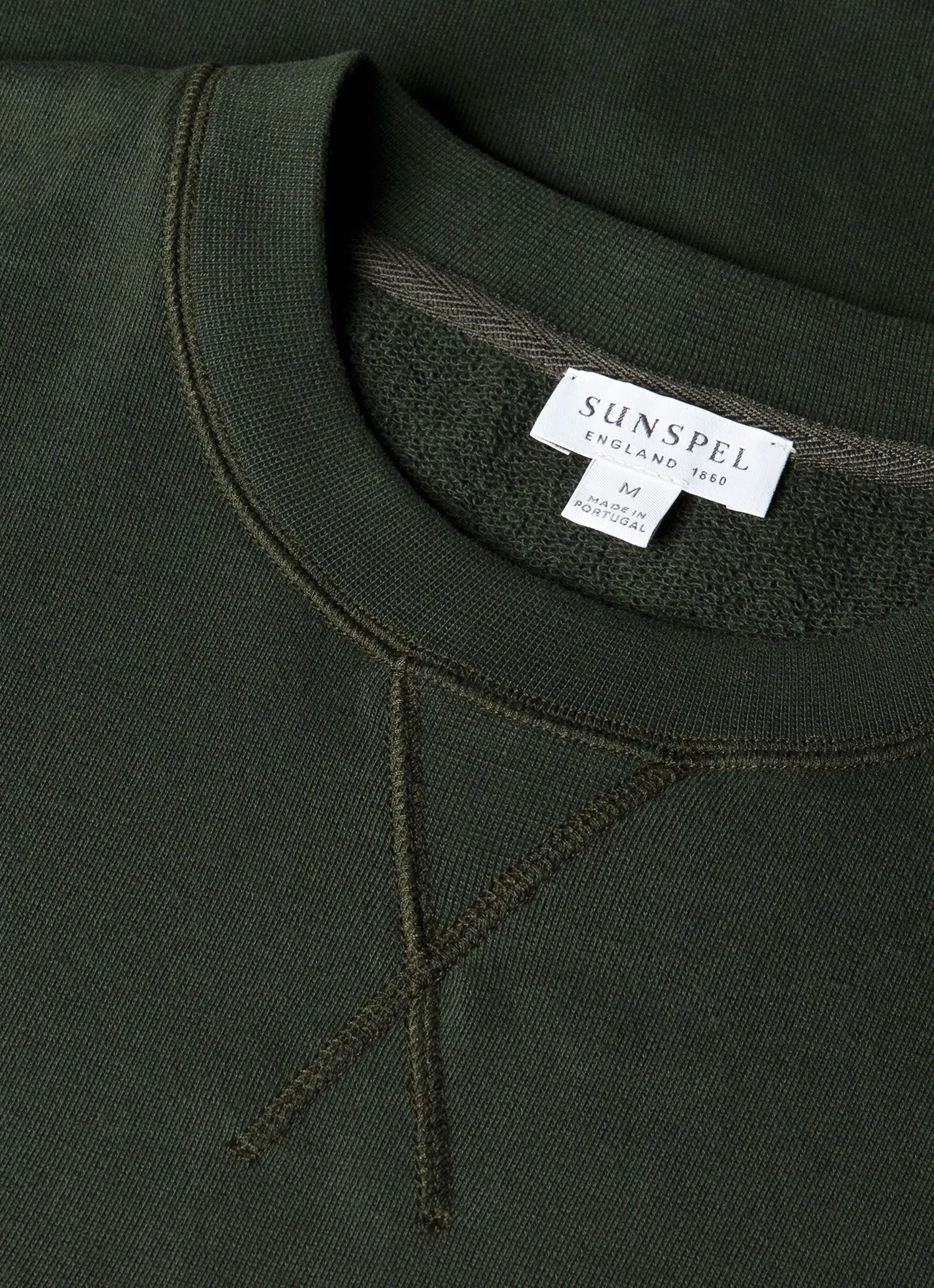 Men's Loopback Sweatshirt in Dark Green sold by Sunspel product image thumbnail 4