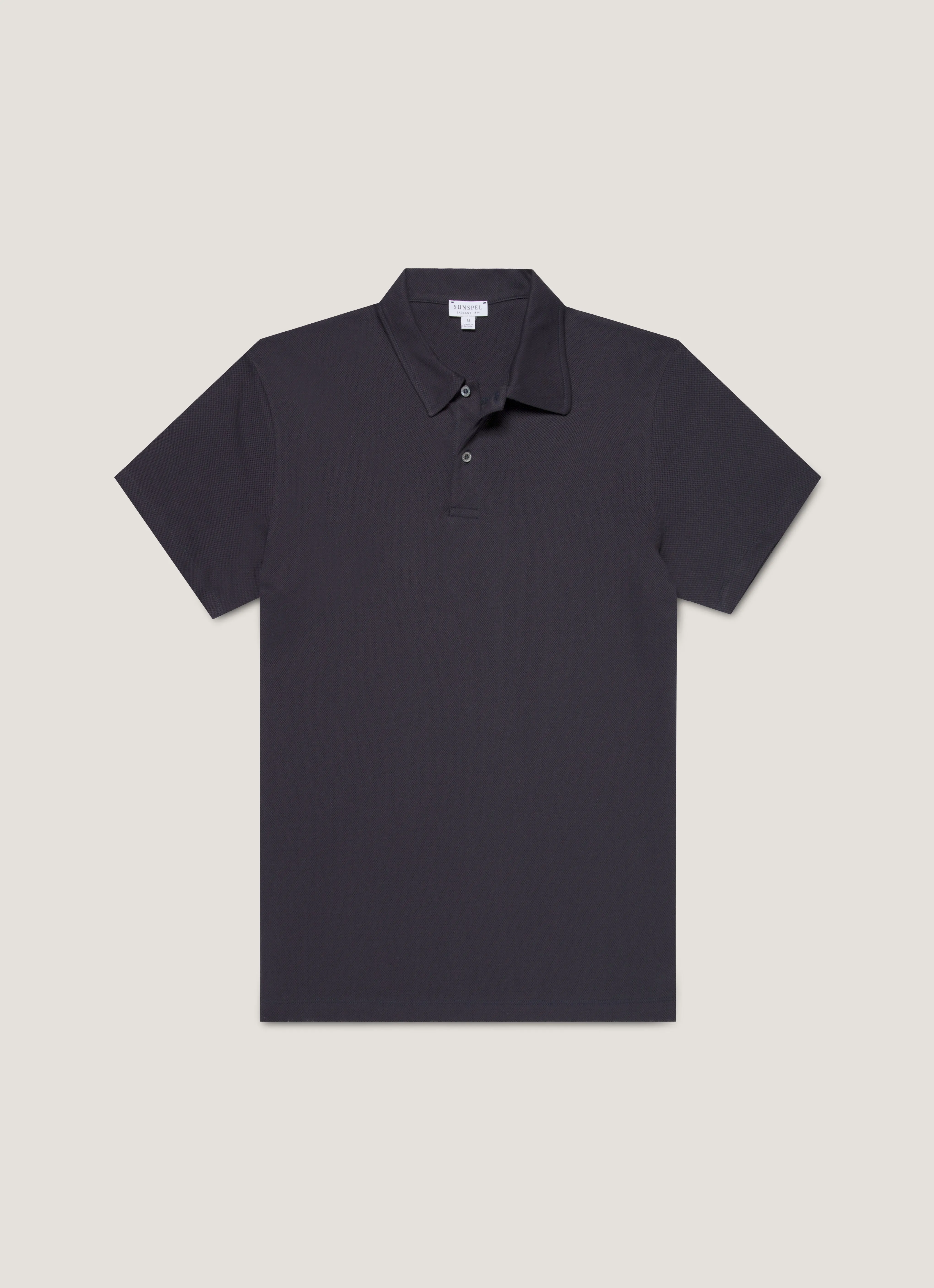 Men's Regular Fit Riviera Polo Shirt in Navy sold by Sunspel