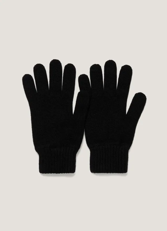 Cashmere Gloves in Black sold by Sunspel