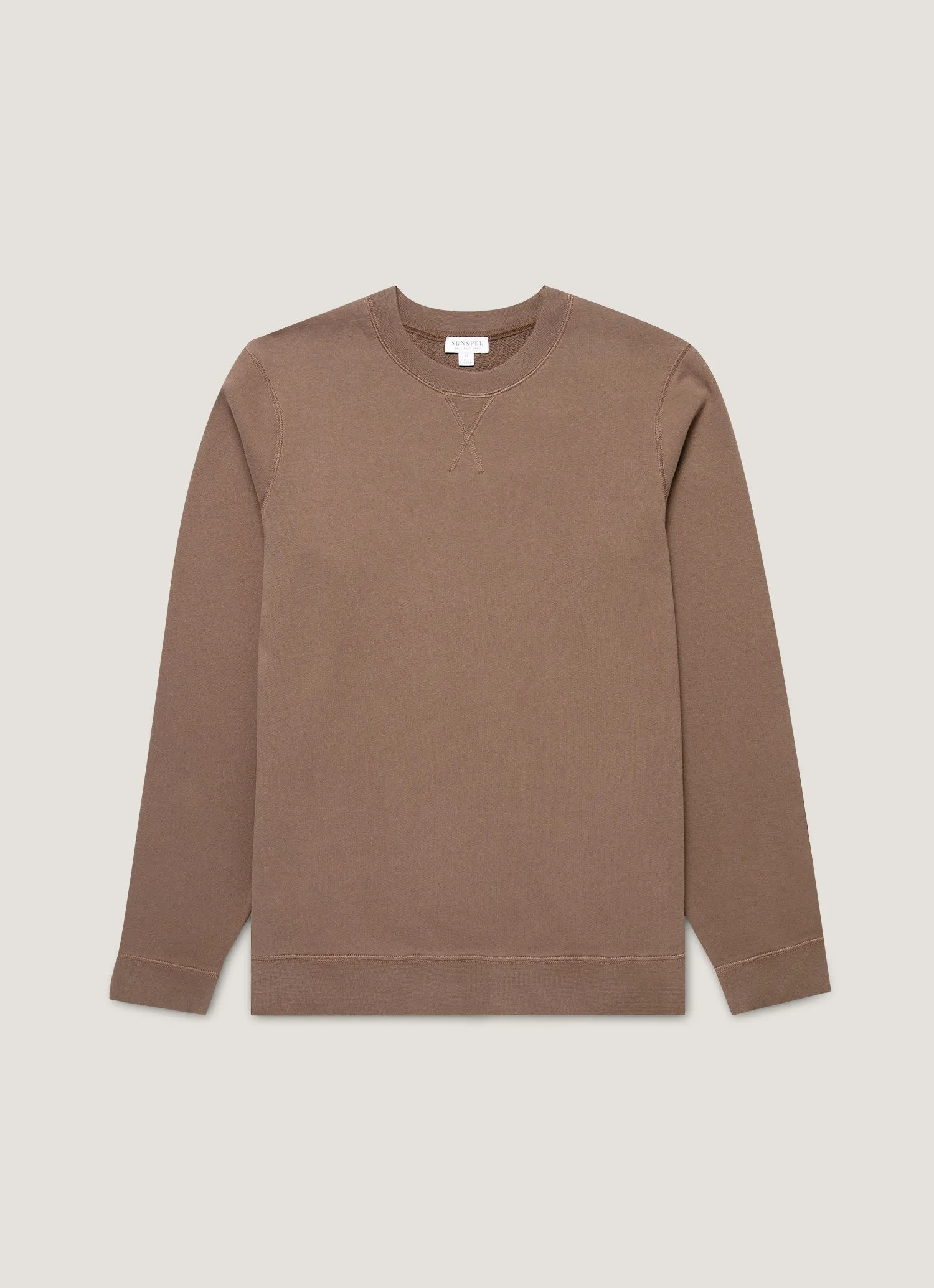 Men's Loopback Sweatshirt in Bark sold by Sunspel