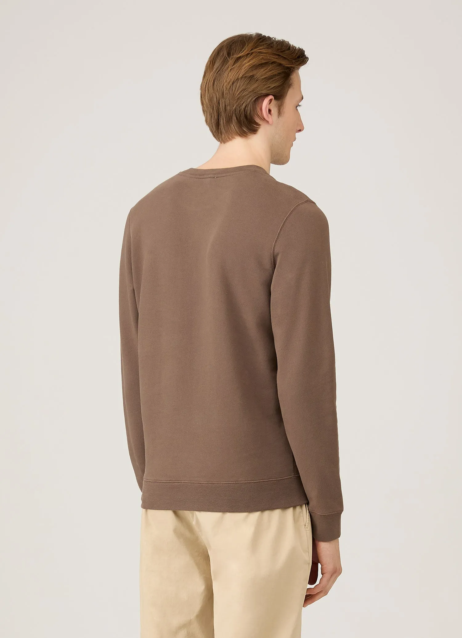 Men's Loopback Sweatshirt in Bark sold by Sunspel product image thumbnail 5