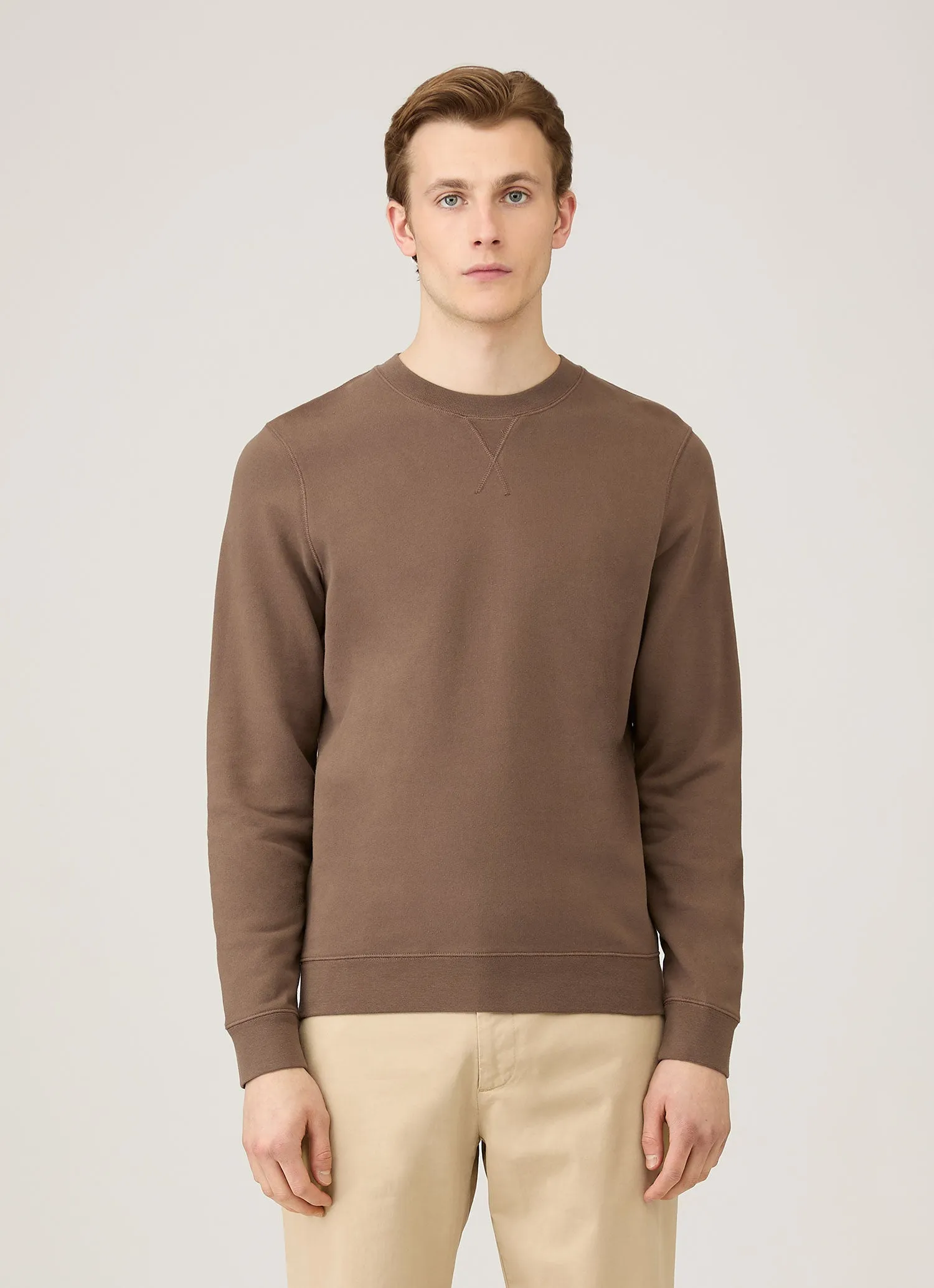 Men's Loopback Sweatshirt in Bark sold by Sunspel product image thumbnail 2