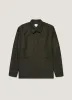 Men's Wool Twin Pocket Jacket in Drill Green sold by Sunspel