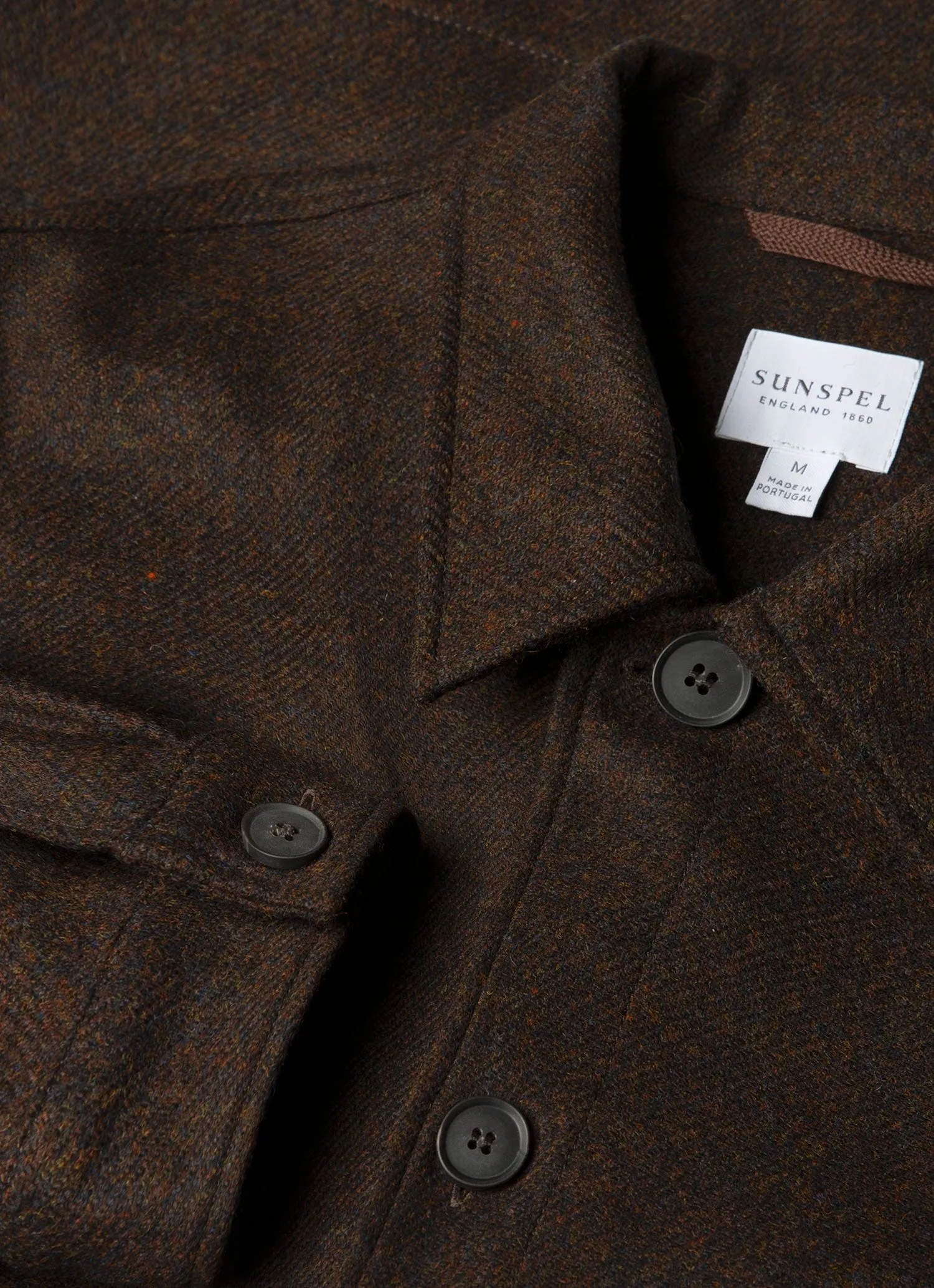 Men's Wool Twin Pocket Jacket in Truffle sold by Sunspel product image thumbnail 4