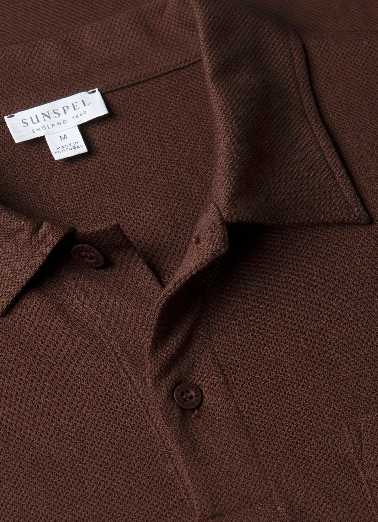 Men's Riviera Polo Shirt in Bakelite sold by Sunspel product image thumbnail 4