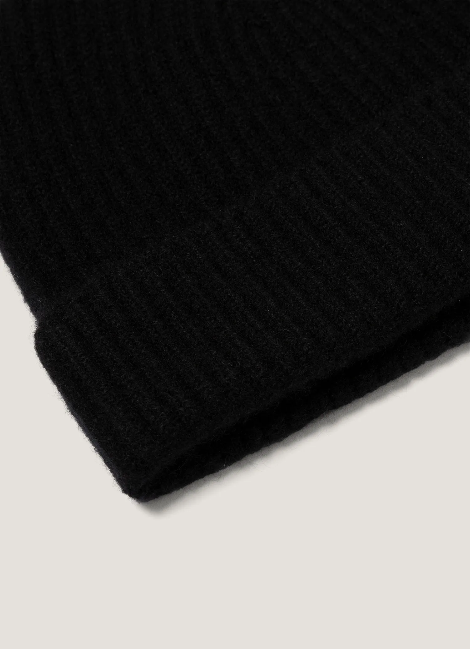 Cashmere Ribbed Hat in Black sold by Sunspel product image thumbnail 2