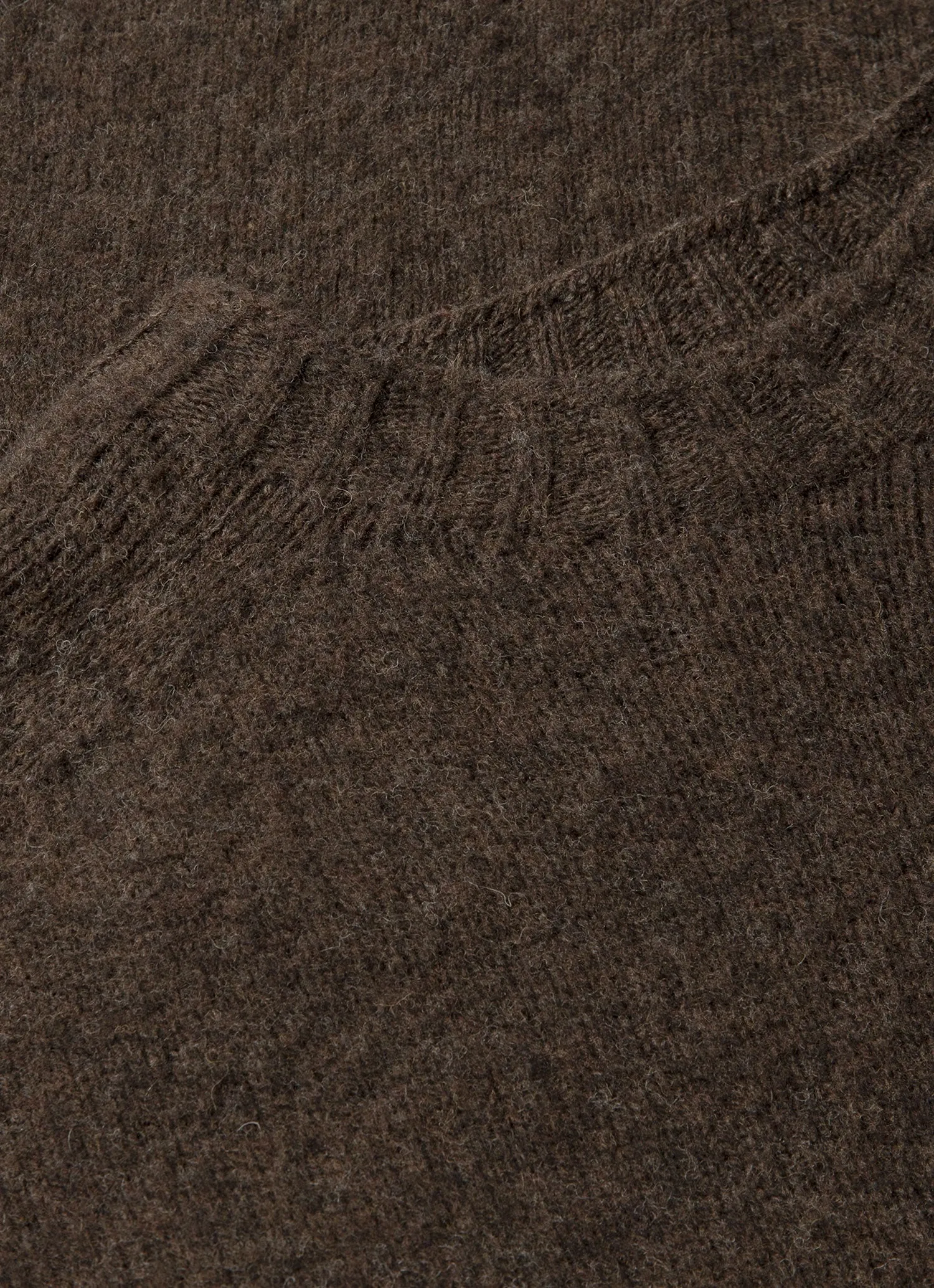 Men's Shetland Crew Neck Jumper in Bark sold by Sunspel product image thumbnail 4