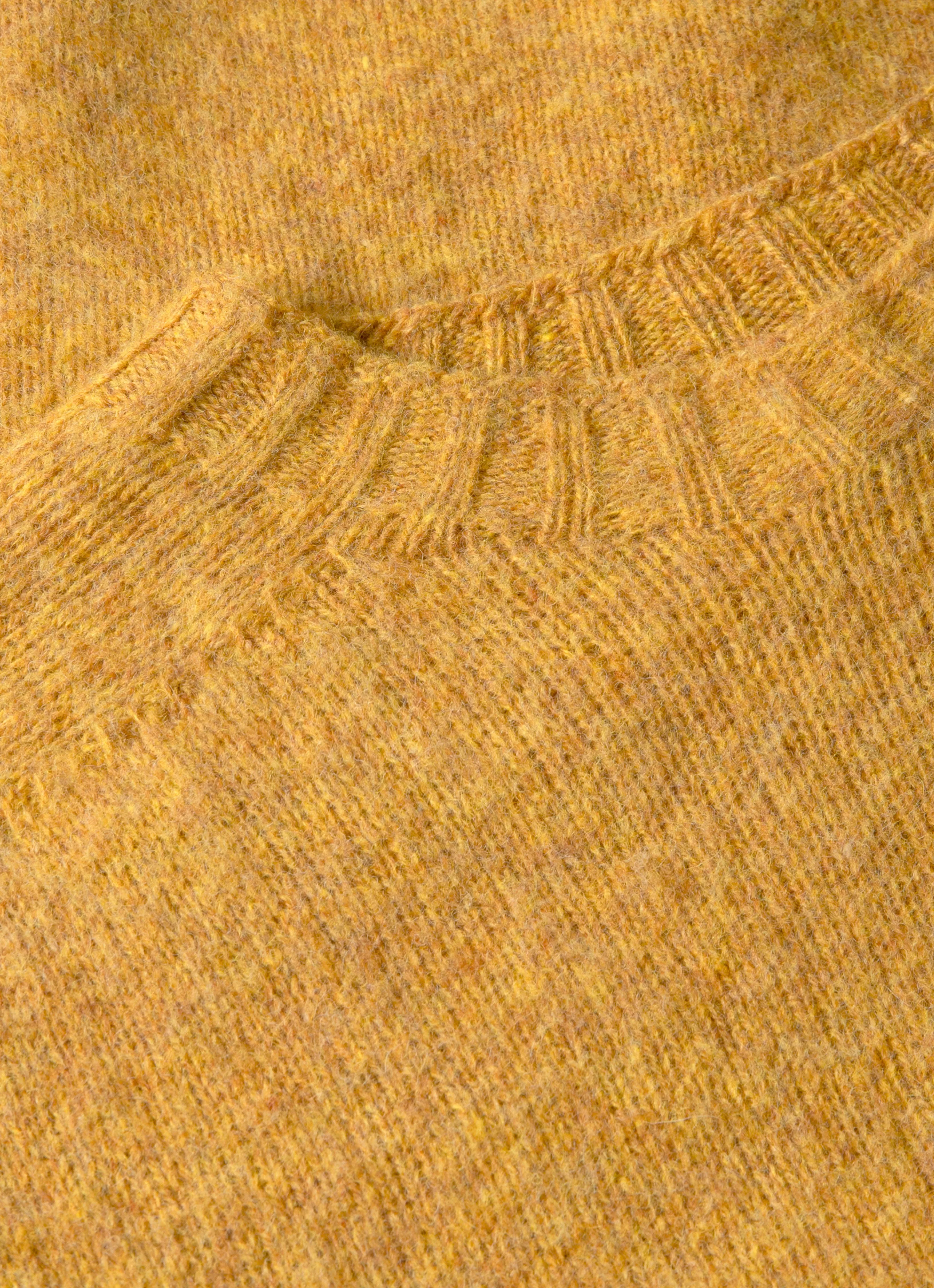 Men's Shetland Crew Neck Jumper in Saffron sold by Sunspel product image thumbnail 4