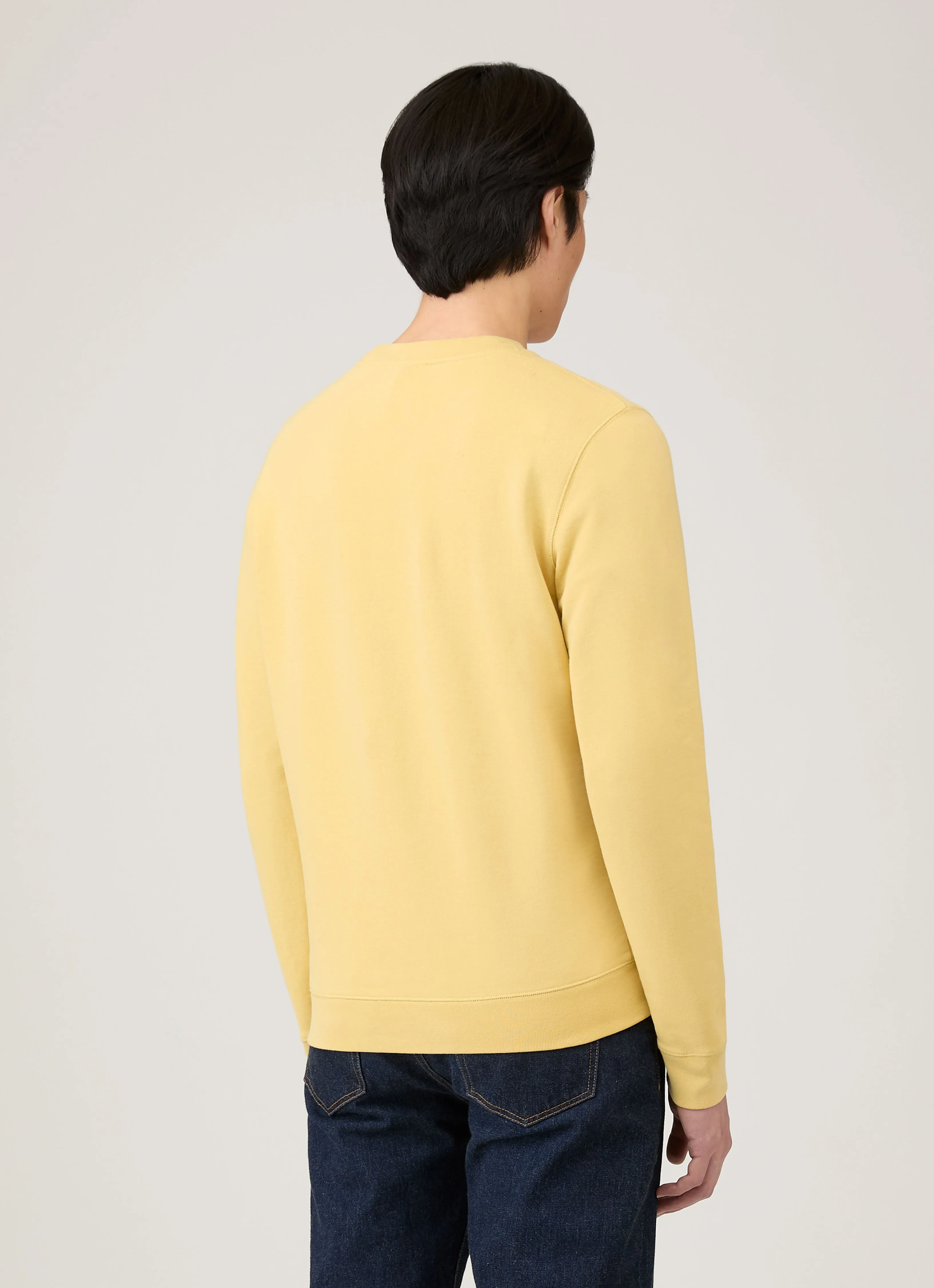 Men's Loopback Sweatshirt in Dusty Yellow sold by Sunspel product image thumbnail 5