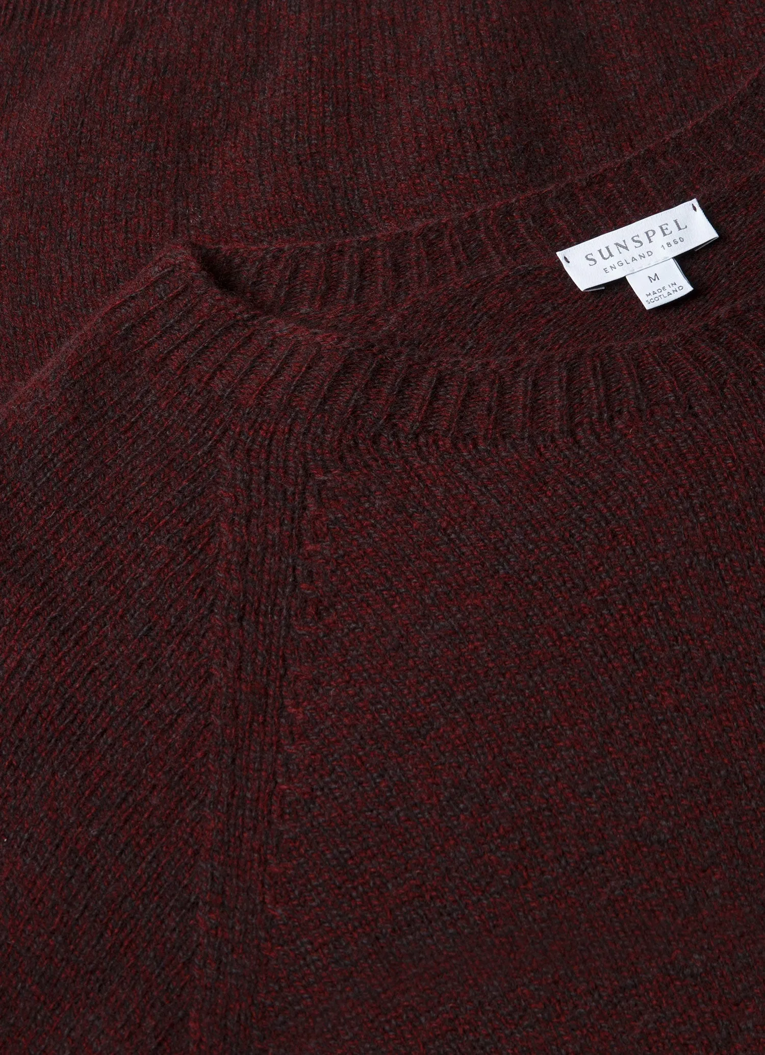 Men's Lambswool Crew Neck Jumper in Bakelite Twist sold by Sunspel product image thumbnail 4