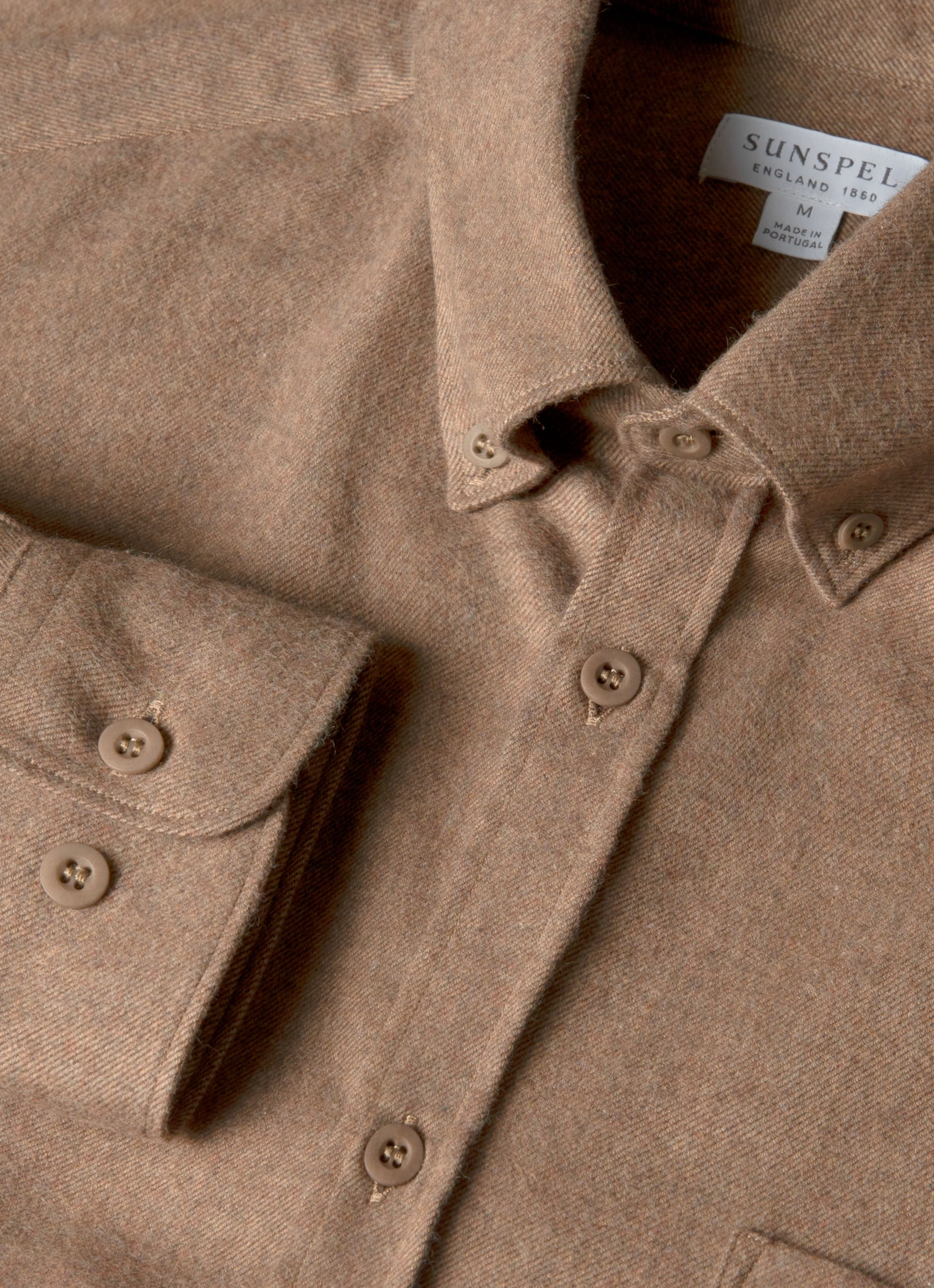 Men's Button Down Flannel Shirt in Cedar sold by Sunspel product image thumbnail 4