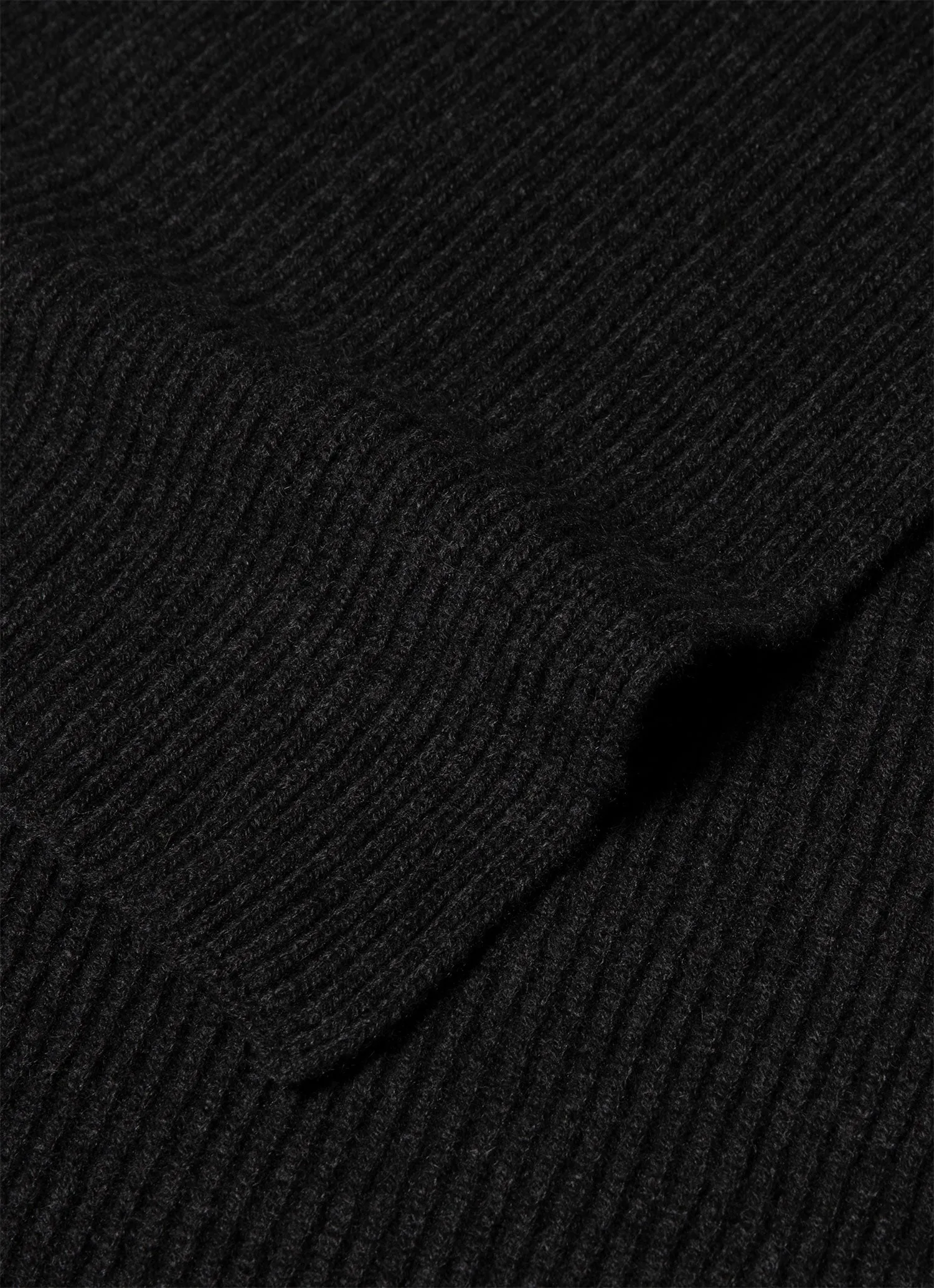 Cashmere Ribbed Scarf in Charcoal Melange sold by Sunspel product image thumbnail 2