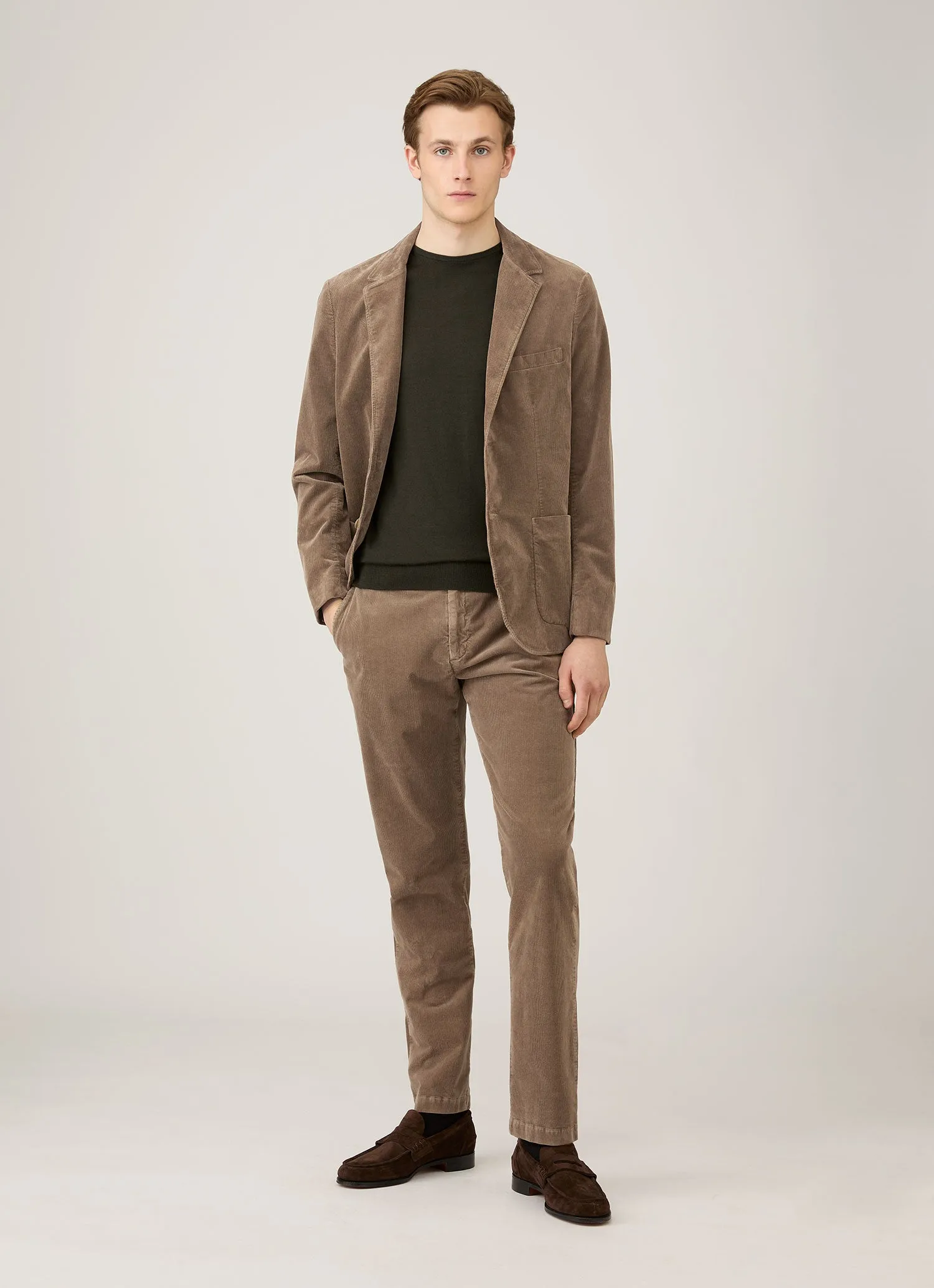 Men's Extra-Fine Merino Crew Neck in Dark Green sold by Sunspel product image thumbnail 3