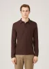 Men's Long Sleeve Riviera Polo Shirt in Bakelite sold by Sunspel