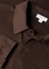 Men's Long Sleeve Riviera Polo Shirt in Bakelite sold by Sunspel