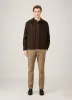 Men's Long Sleeve Riviera Polo Shirt in Bakelite sold by Sunspel