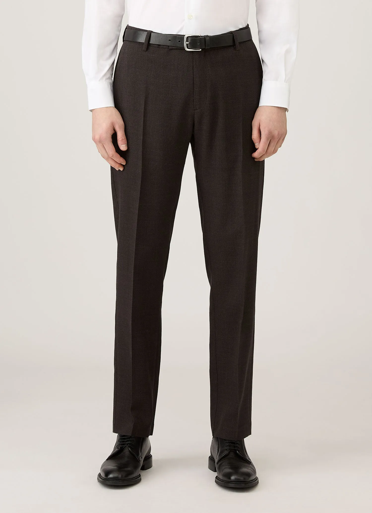 Men's Textured Wool Trouser in Navy sold by Sunspel product image thumbnail 3