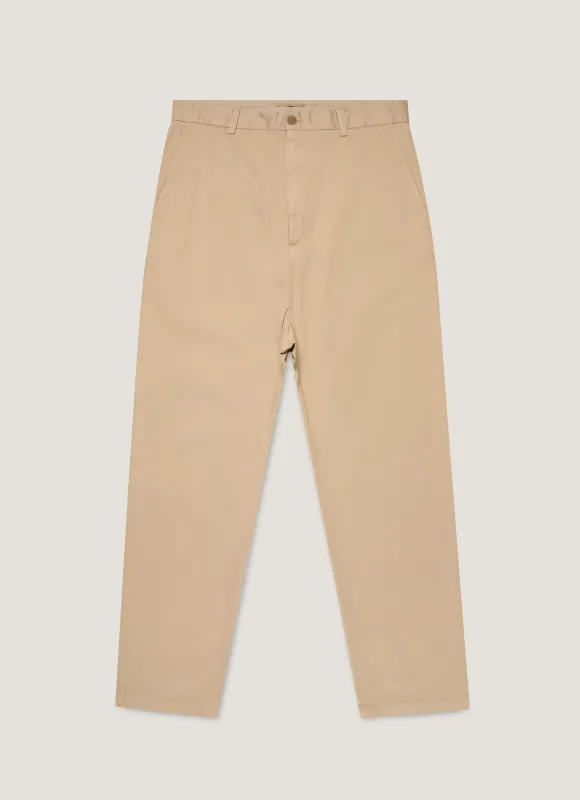 Men's Regular Fit Chino in Light Stone sold by Sunspel