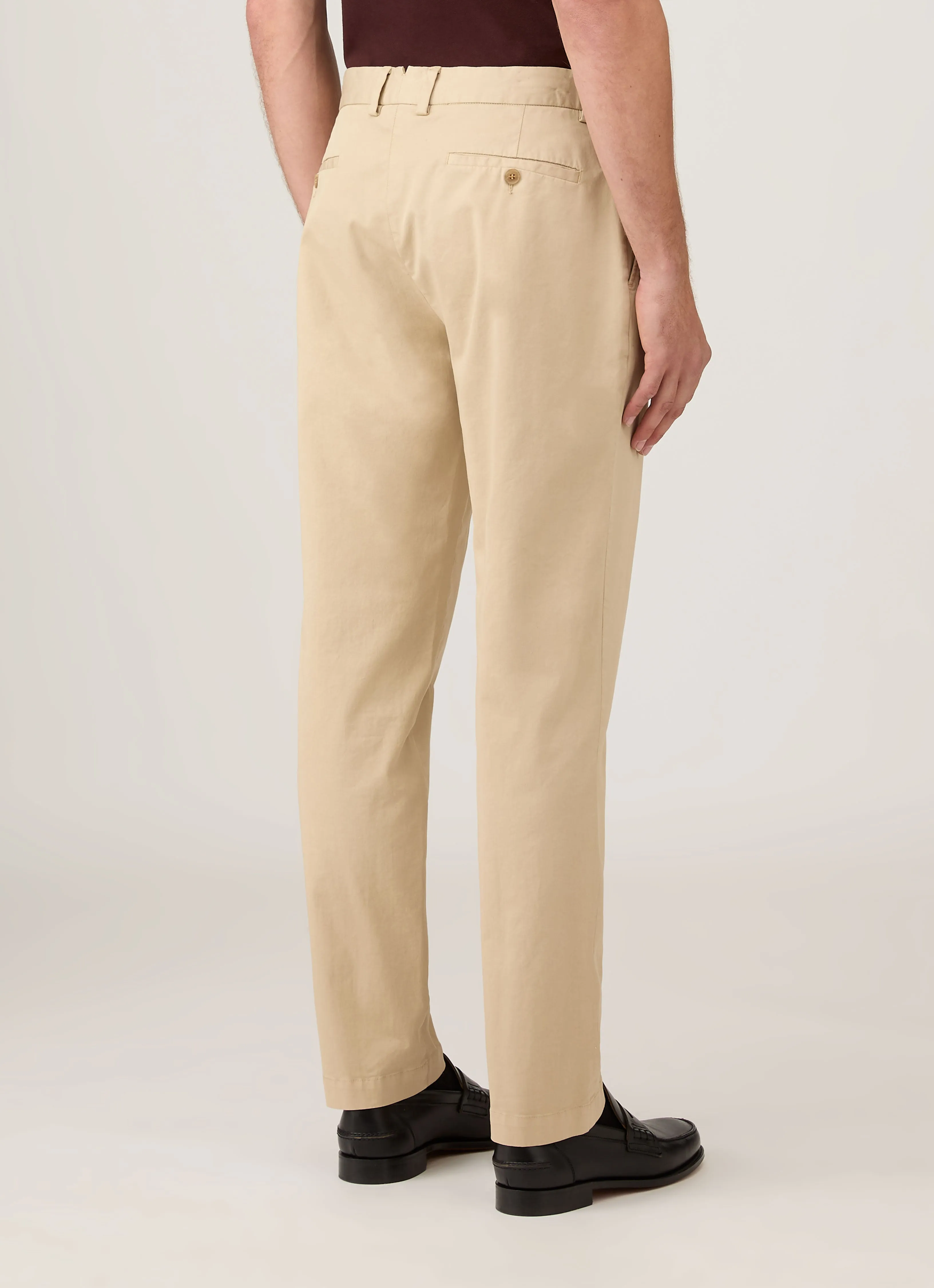 Men's Regular Fit Chino in Light Stone sold by Sunspel product image thumbnail 5