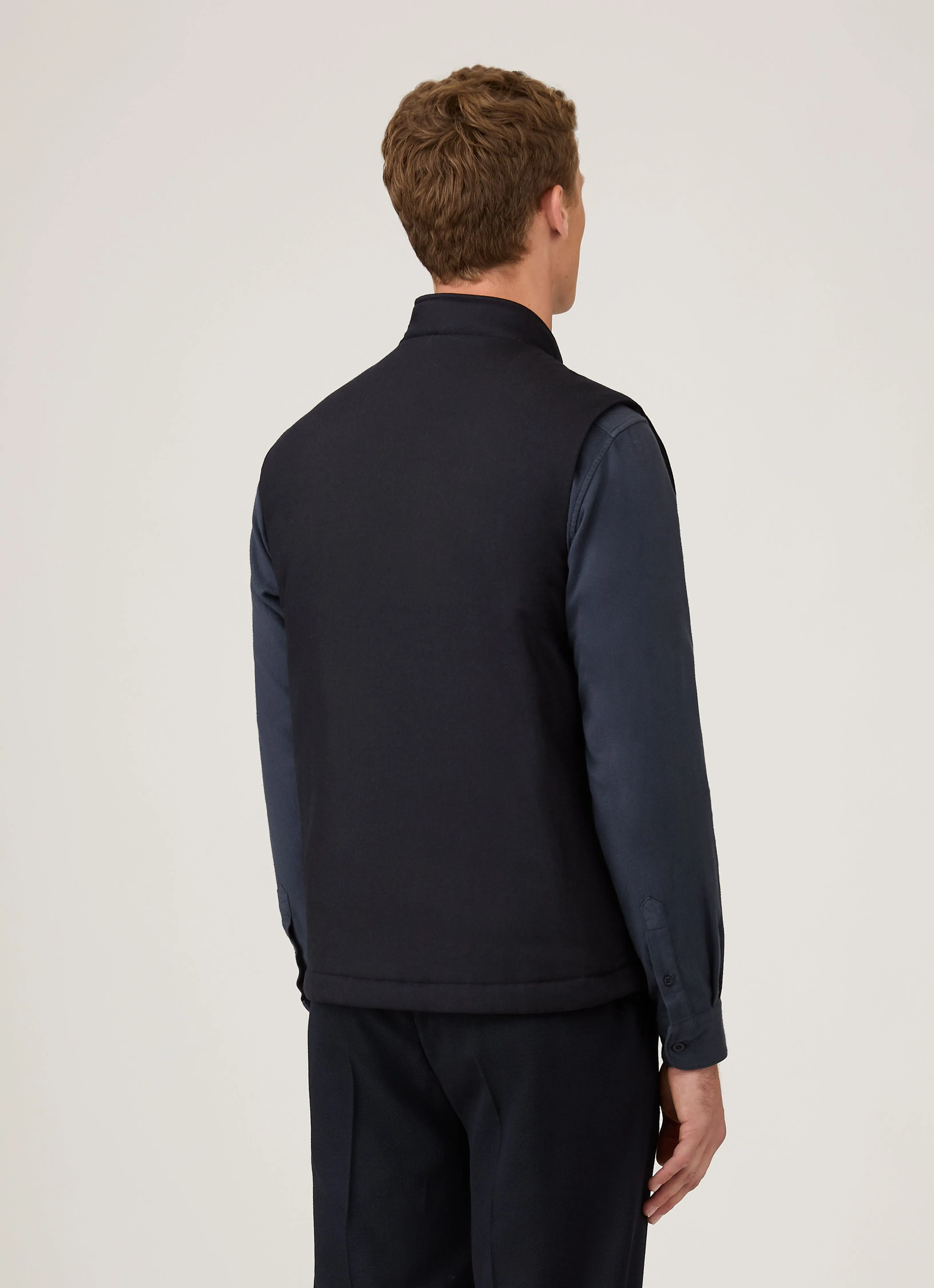 Men's Wool Cashmere Gilet in Navy sold by Sunspel product image thumbnail 5